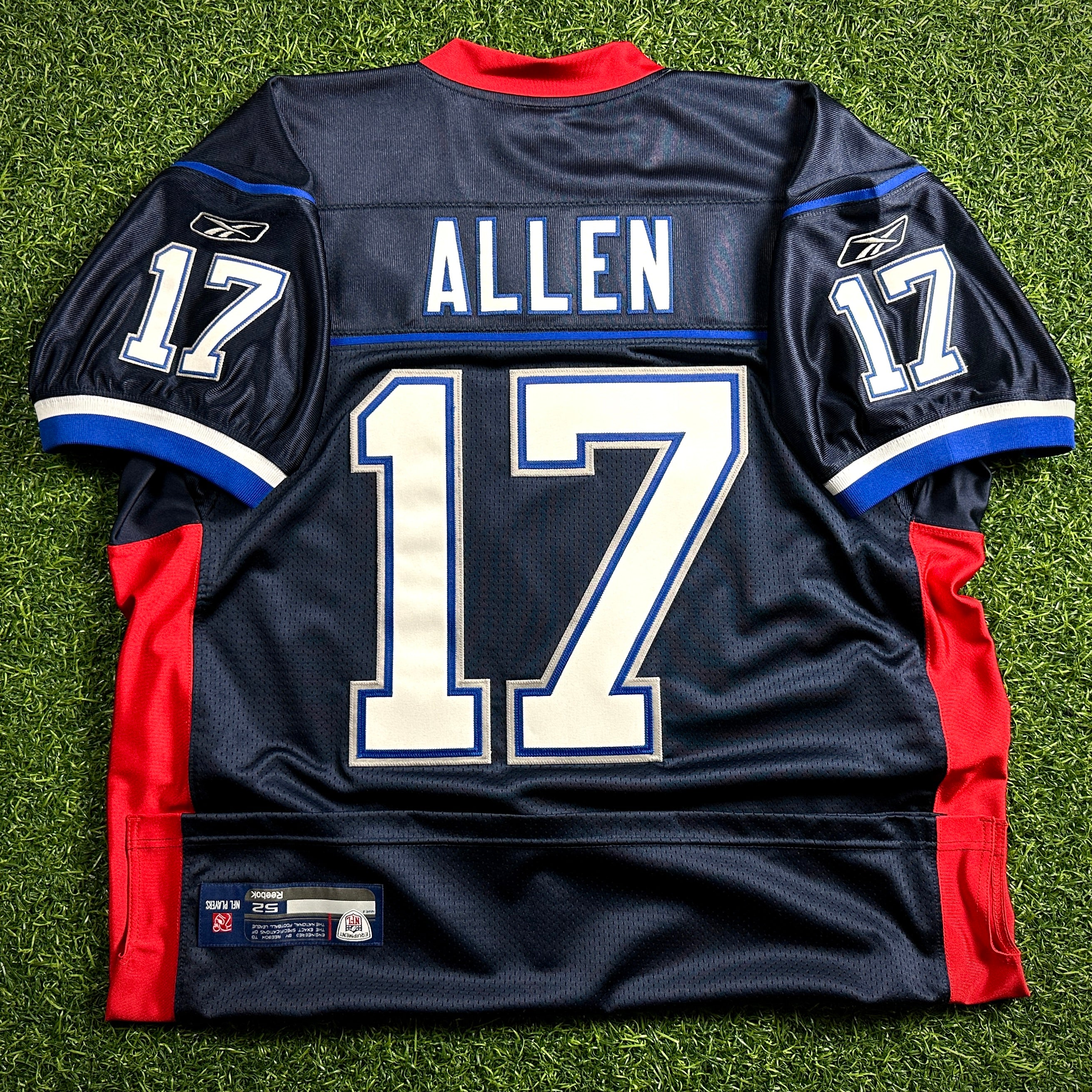 New! Reebok NFL Authentic Reverse Retro Jersey Buffalo Bills Josh Allen Sz. 52