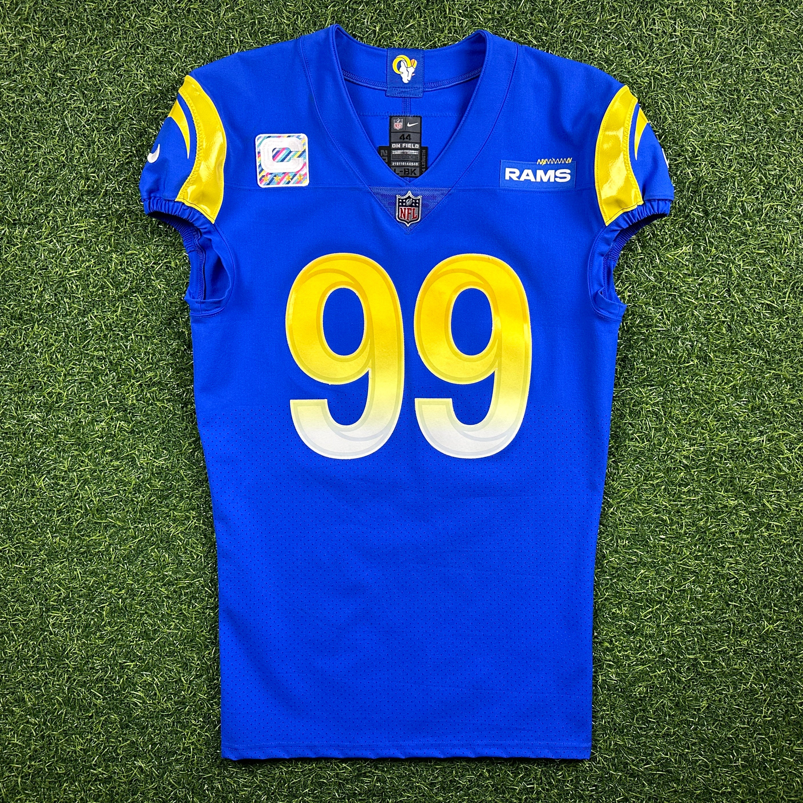 2021 Nike NFL Team Issued Jersey Los Angeles Rams Aaron Donald Crucial Catch 44