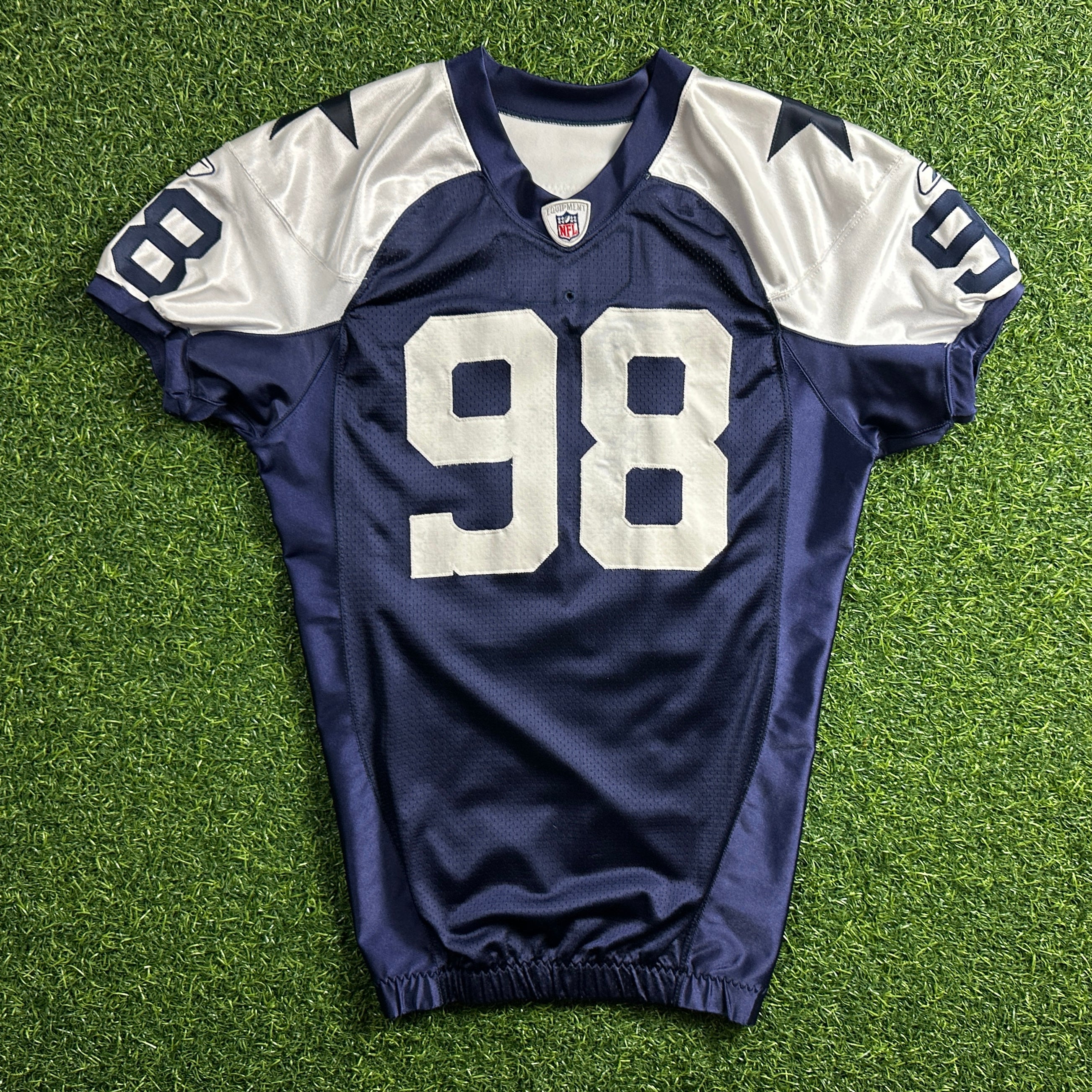 2009 Reebok NFL Game-Used Thanksgiving Throwback Jersey Dallas Cowboys Curtis Johnson Sz. 50