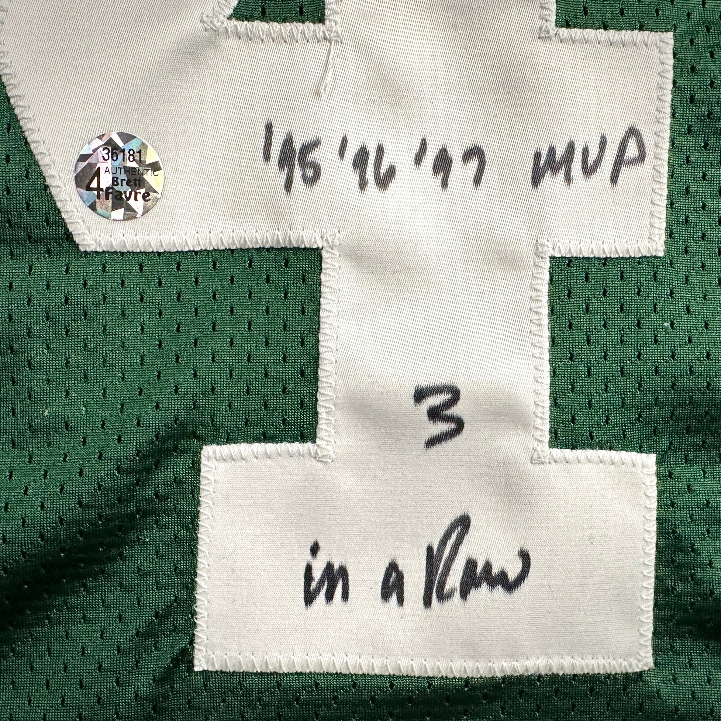 2004 Reebok NFL Team Issued Jersey Green Bay Packers Brett Favre Autograph COA