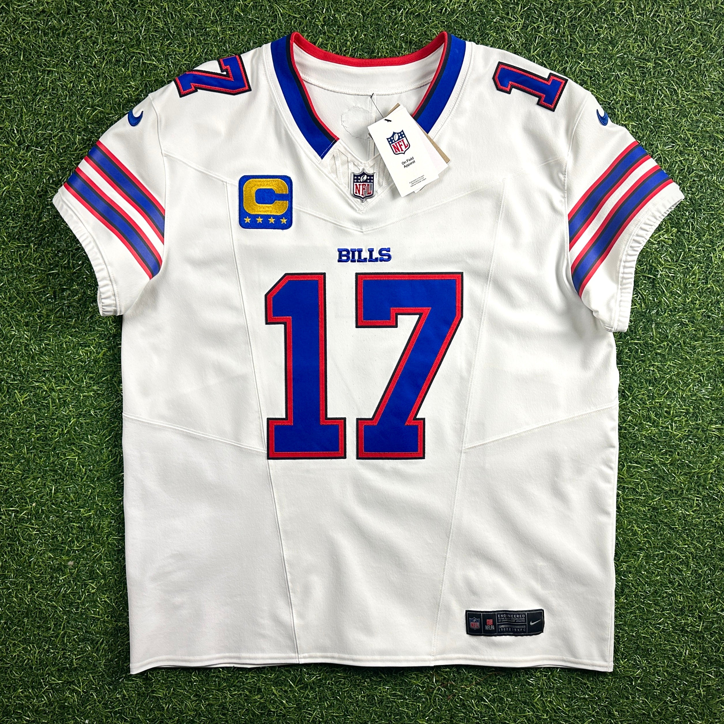 New! 2025 Nike NFL Vapor FUSE Elite Authentic Jersey Buffalo Bills Josh Allen Sz. 48 White Road