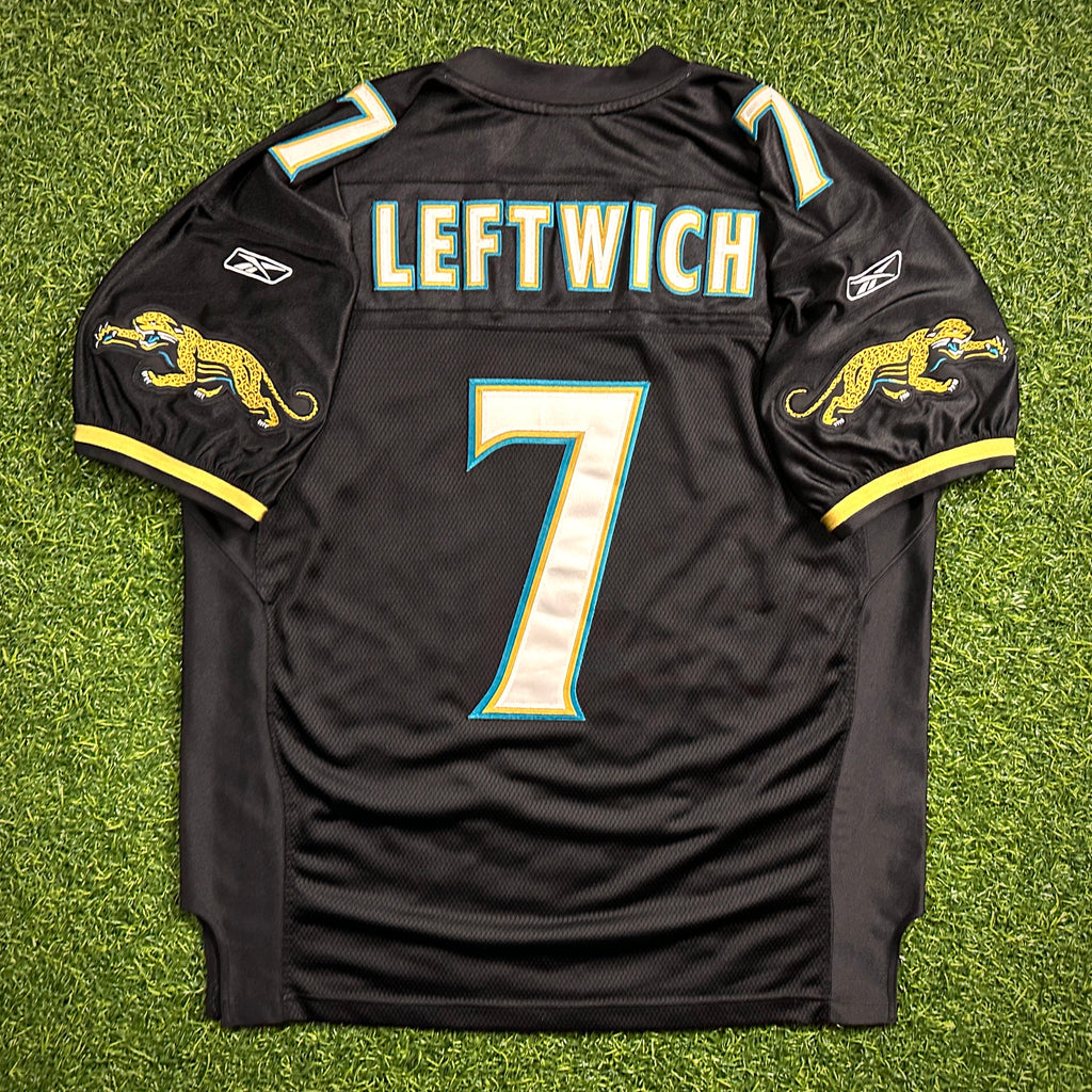 2005 Reebok NFL Authentic Jersey Jacksonville Jaguars Byron Leftwich Sz 50 Black