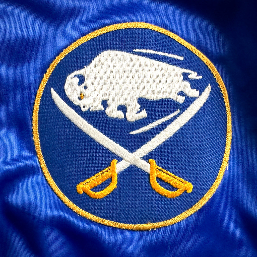1990’s Starter NHL Vintage Satin Bomber Jacket Buffalo Sabres Sz. XL (L)