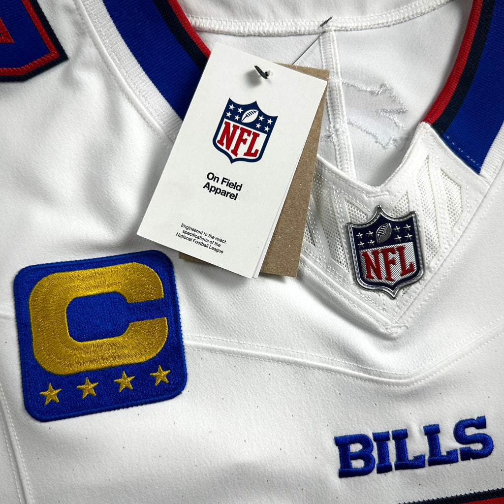 New! 2025 Nike NFL Vapor FUSE Elite Authentic Jersey Buffalo Bills Josh Allen Sz. 40 White Road