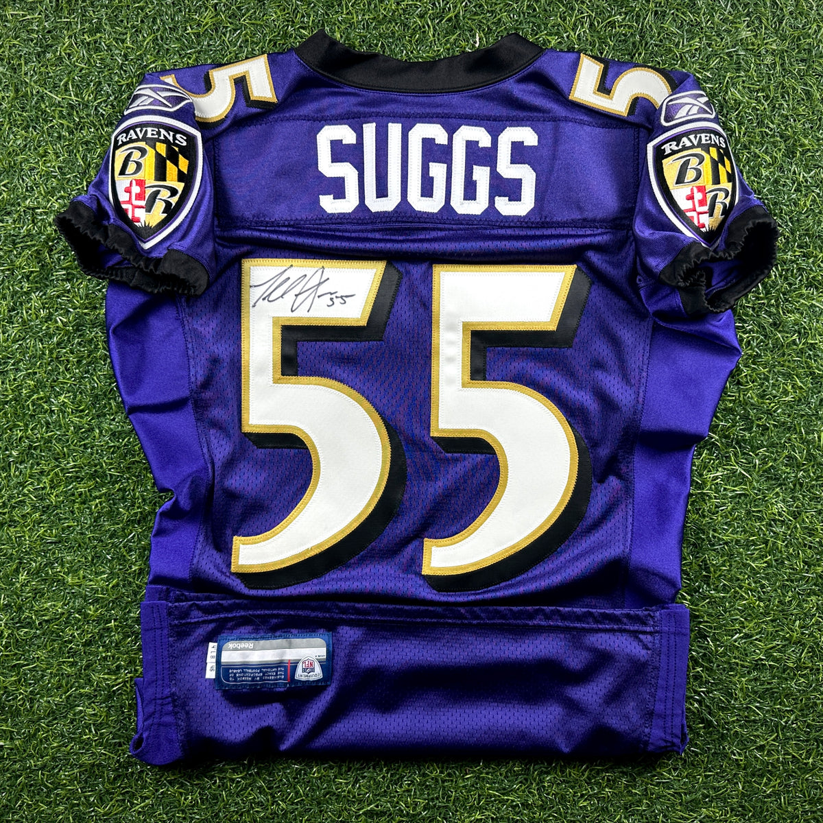 2011 Reebok NFL Authentic Team-Issued Game Jersey Baltimore Ravens Terrell Suggs Autograph PSA Cert