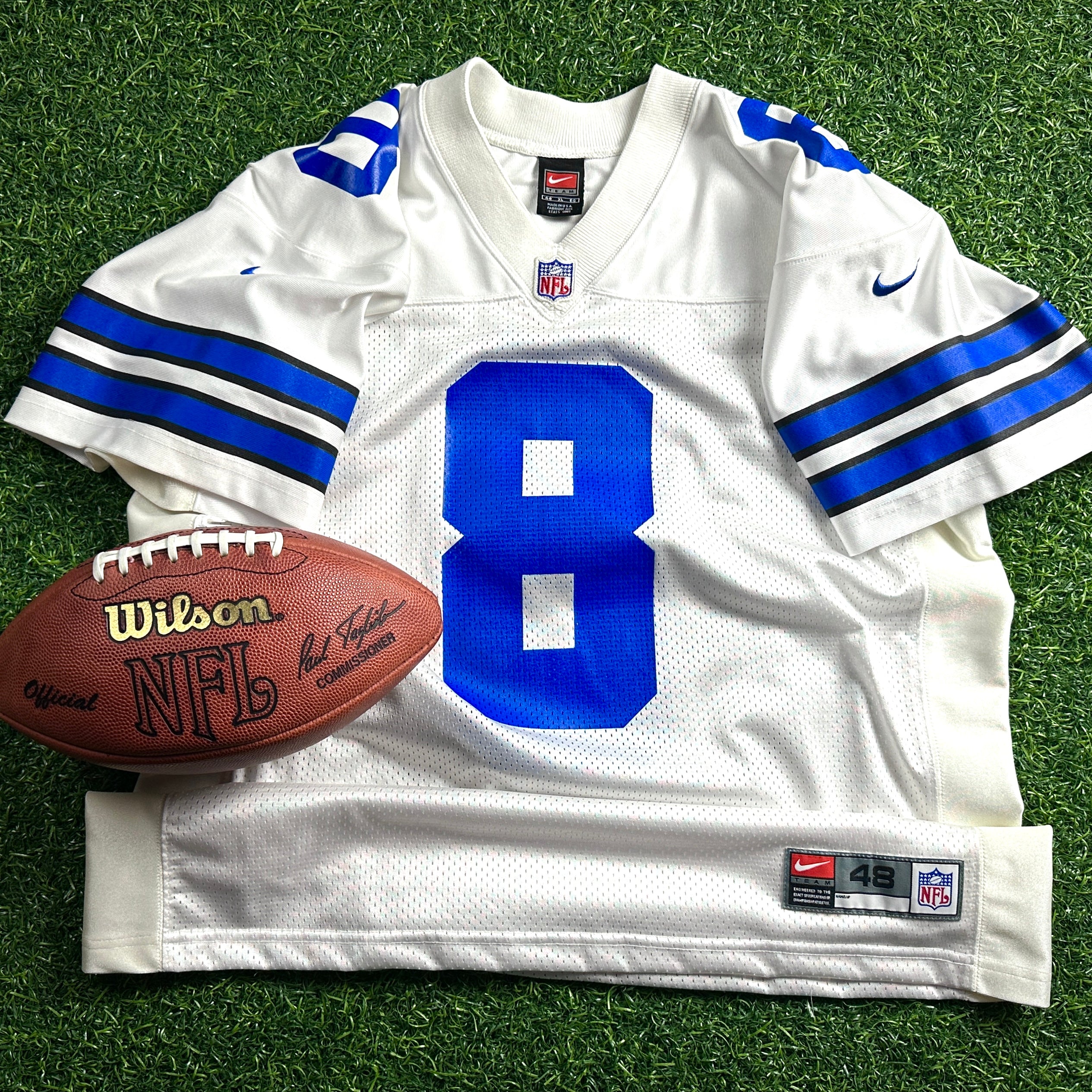 1999 Nike NFL Authentic Jersey Dallas Cowboys Troy Aikman Sz. 48 XL Vintage