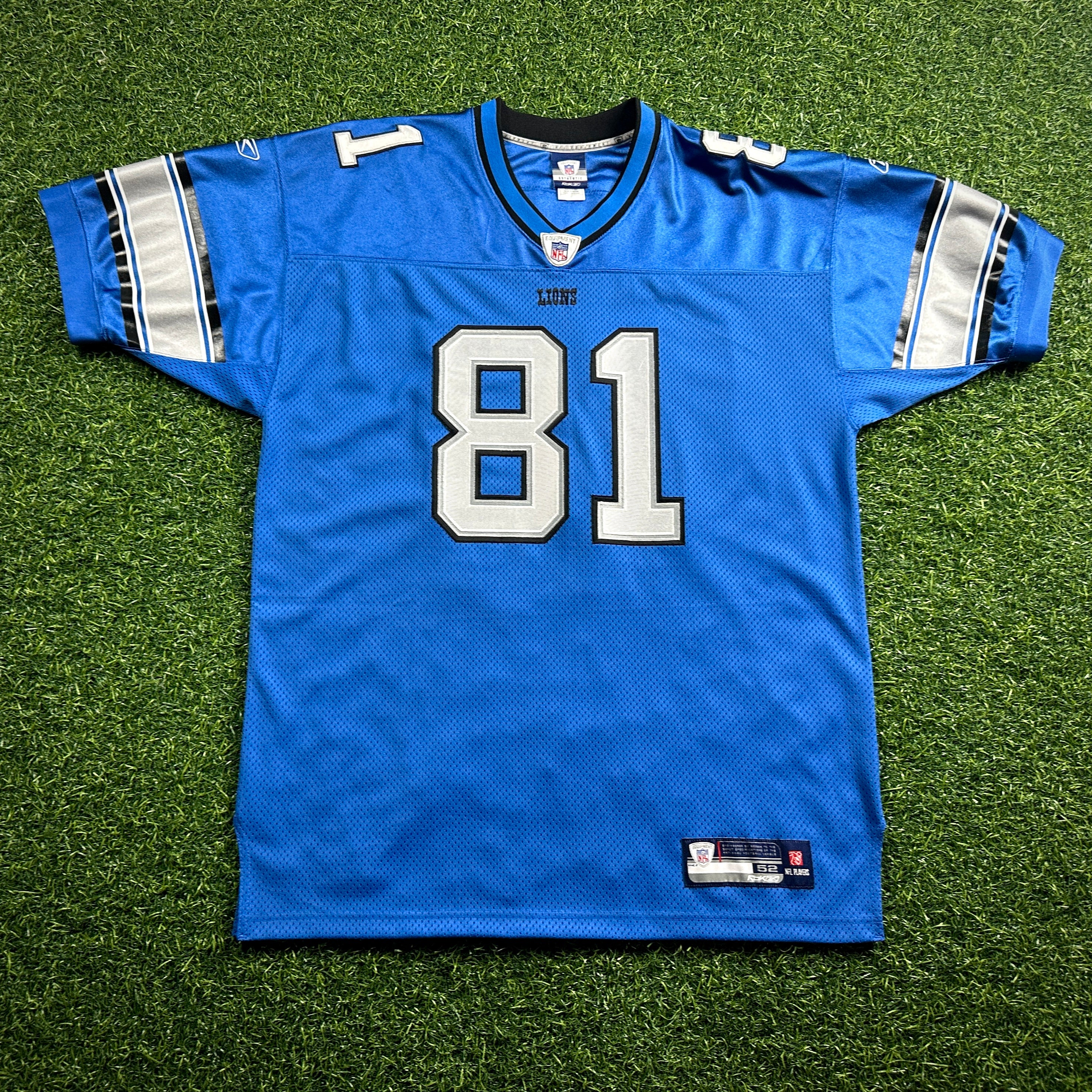 2007 Reebok NFL Authentic Jersey Detroit Lions Calvin Johnson Sz. 52 Rookie Throwback