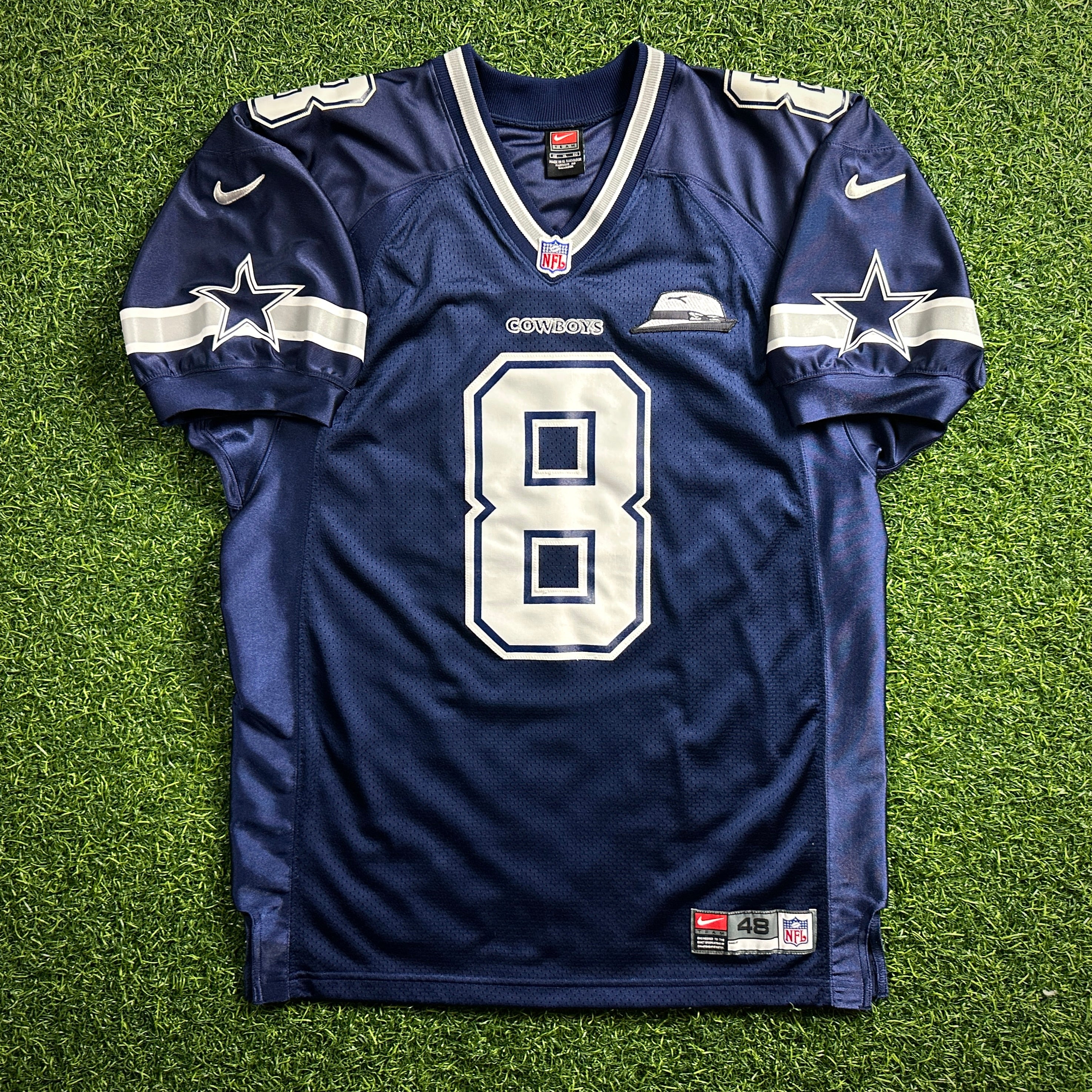 2000 Nike NFL Authentic Jersey Dallas Cowboys Troy Aikman Sz 48 Tom Landry Patch