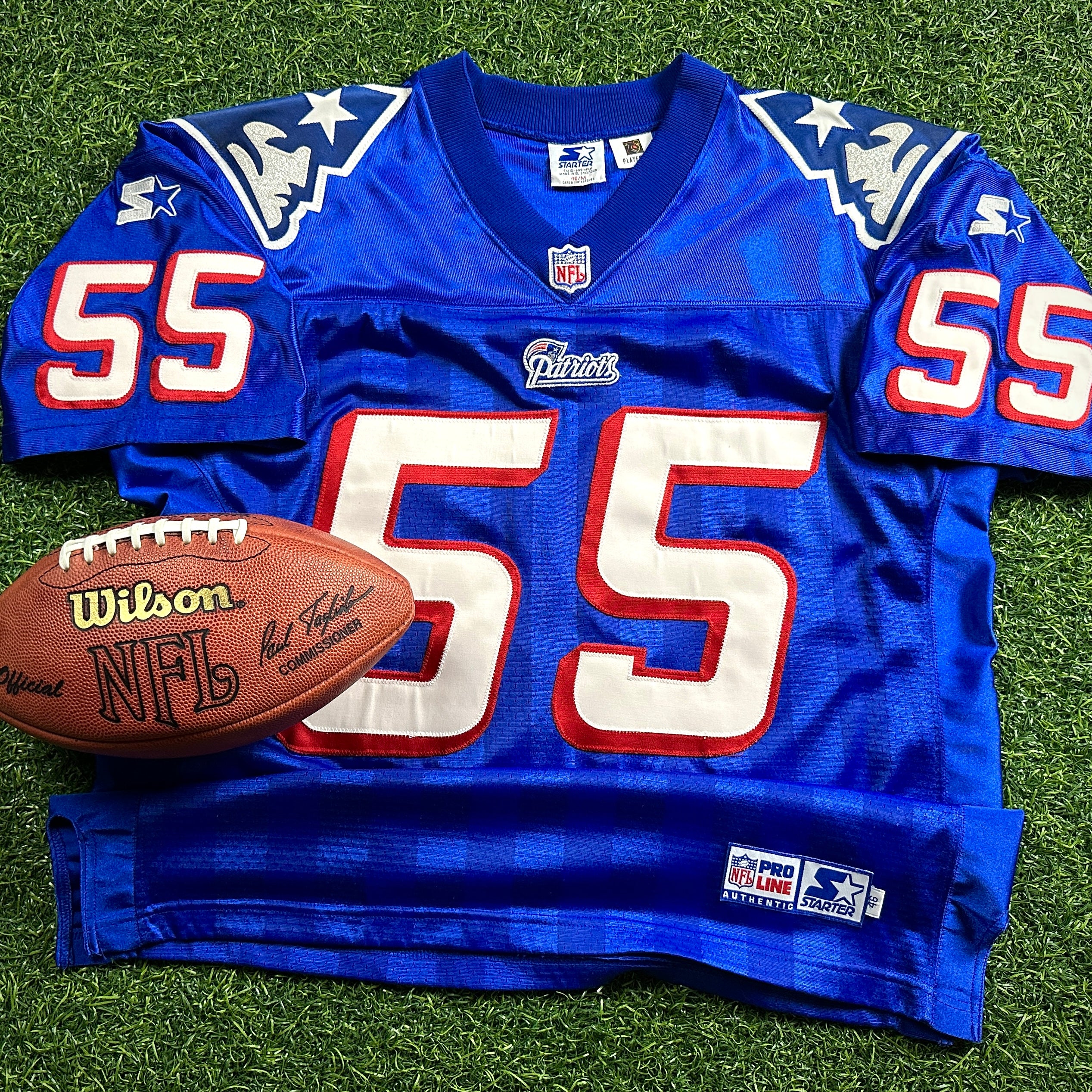 1995 Starter NFL Pro Line Jersey New England Patriots Willie McGinest Sz. 46 VTG
