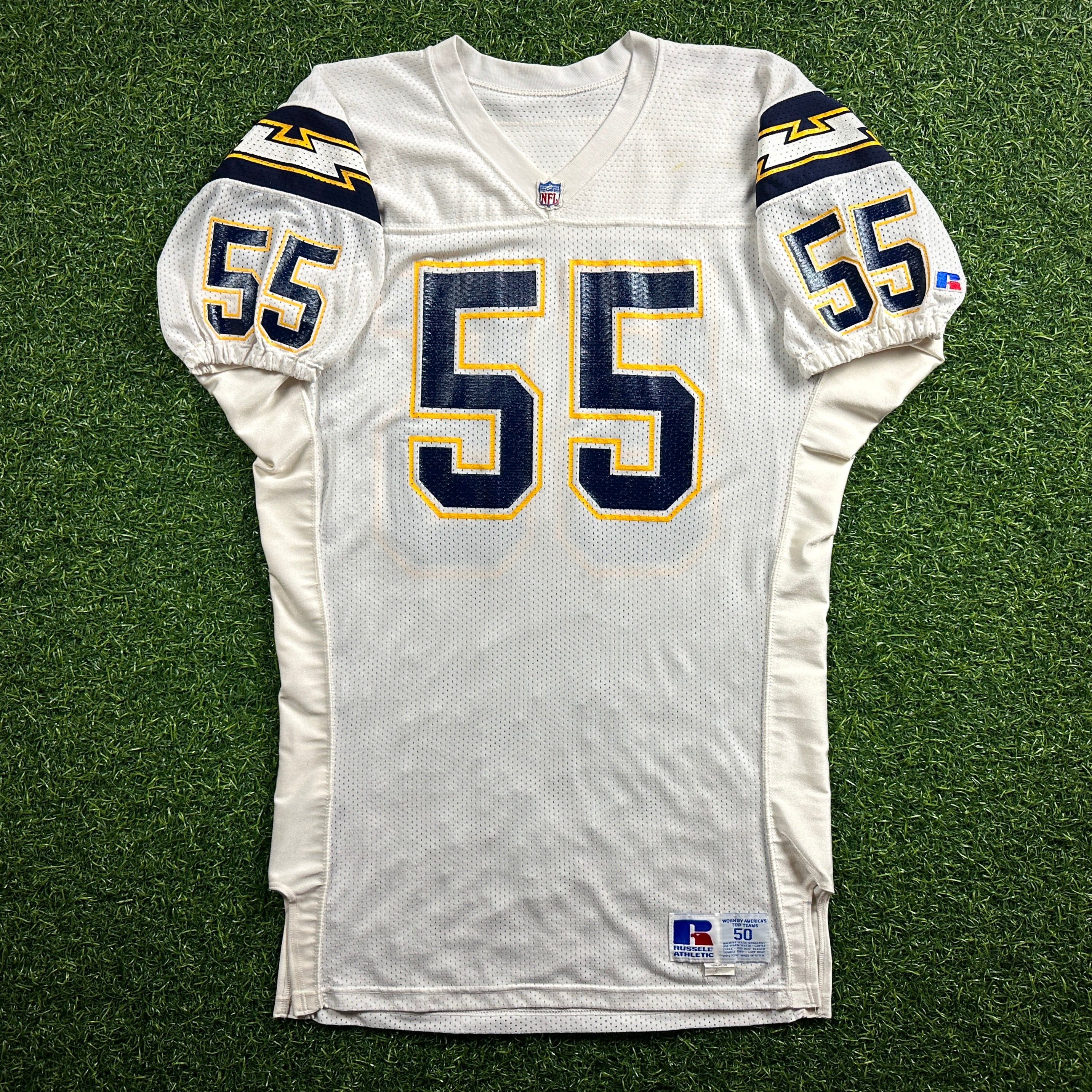 1993 Russell NFL Team Issued Game Jersey San Diego Chargers Junior Seau HOF