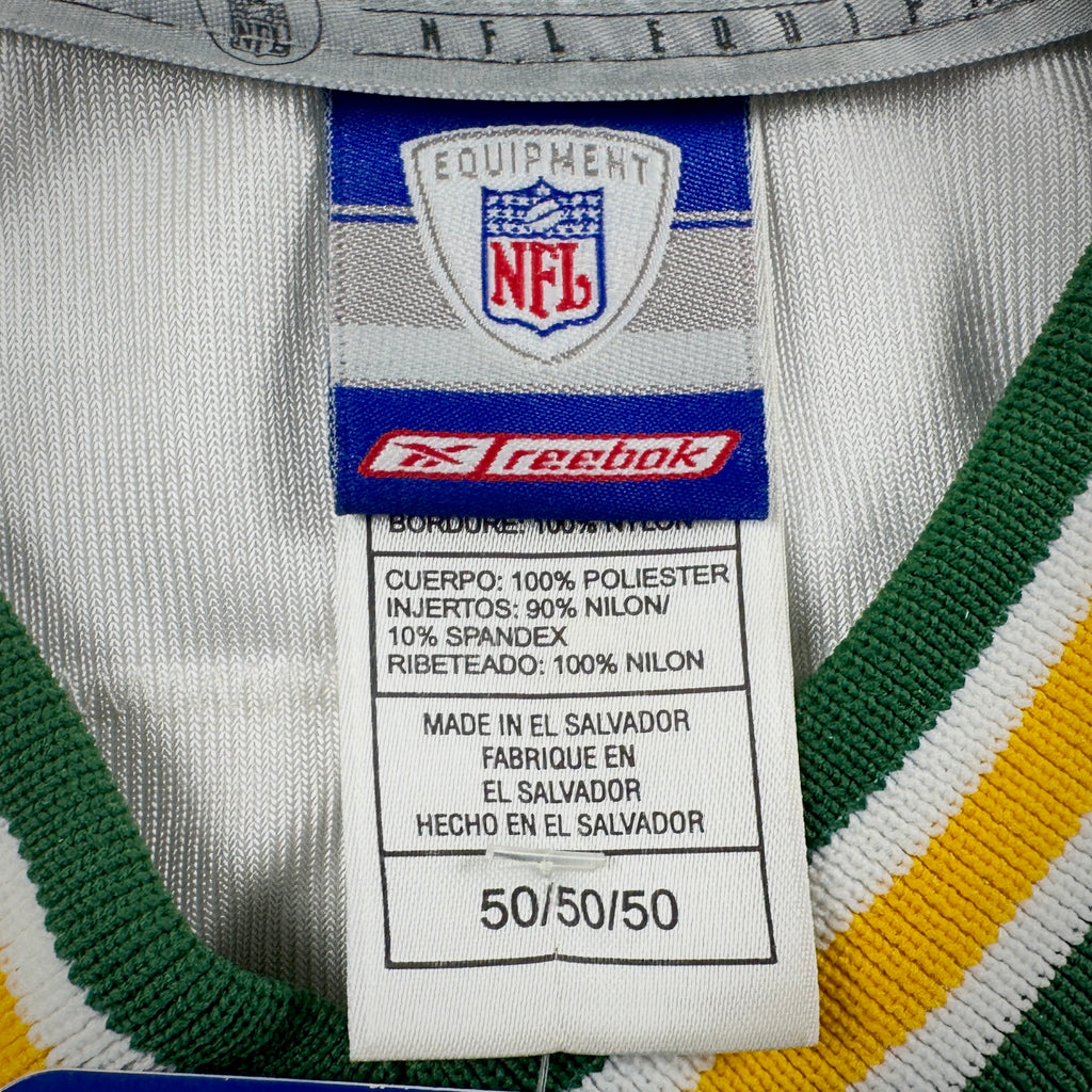 New! 2002 Reebok NFL Authentic Jersey Green Bay Packers Brett Favre Sz. 50 White NWT Vintage