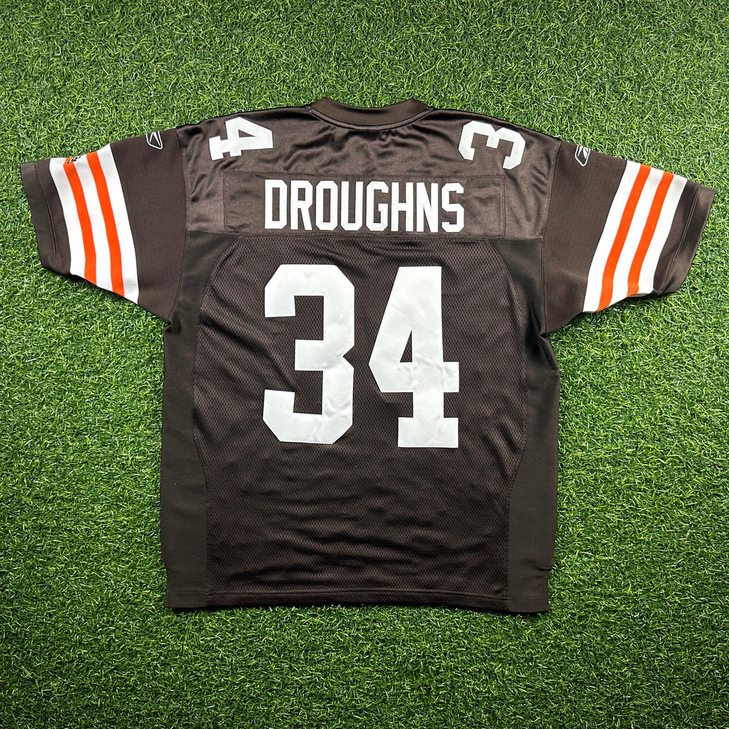 New! 2006 Reebok NFL Authentic Jersey Cleveland Browns Reuben Droughns Sz. 50 Vintage