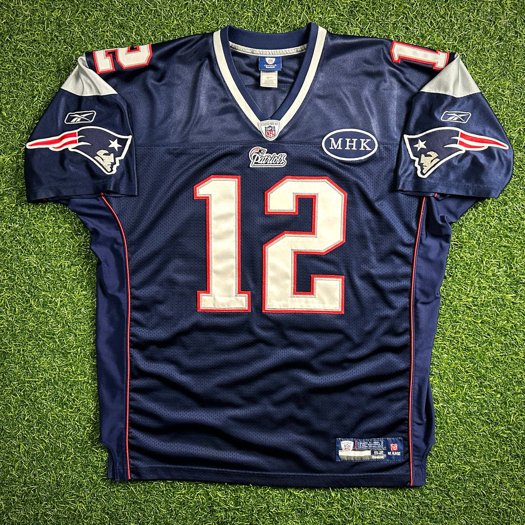 2011 Reebok NFL Authentic Jersey New England Patriots Tom Brady Sz. 52 MHK Pro Lettering