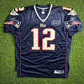 2011 Reebok NFL Authentic Jersey New England Patriots Tom Brady Sz. 52 MHK Pro Lettering