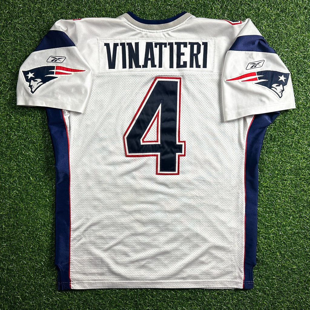 2002 Reebok NFL Authentic Jersey New England Patriots Adam Vinatieri Sz. 54 HOF