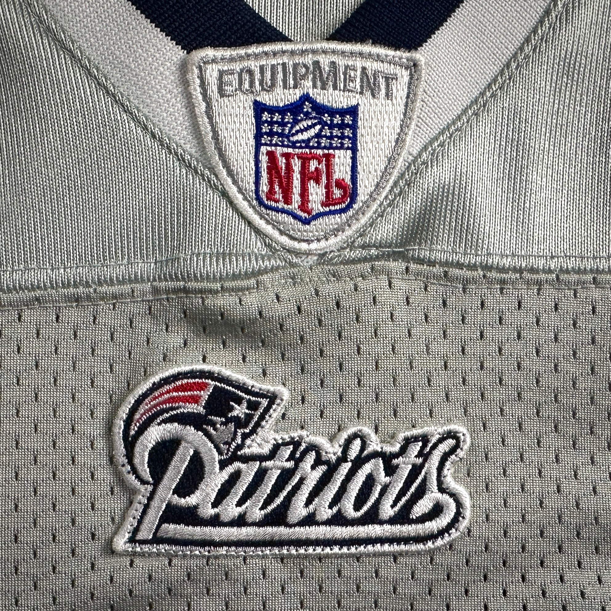 2003 Reebok NFL Authentic Jersey New England Patriots Tom Brady Sz. 48 Silver Alternate