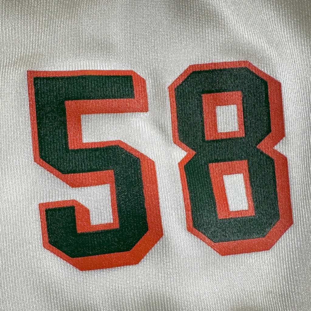 2000 Nike NCAA Game-Used Gator Bowl Jersey Miami Hurricanes Jarrell Weaver Sz. 48 Set 1