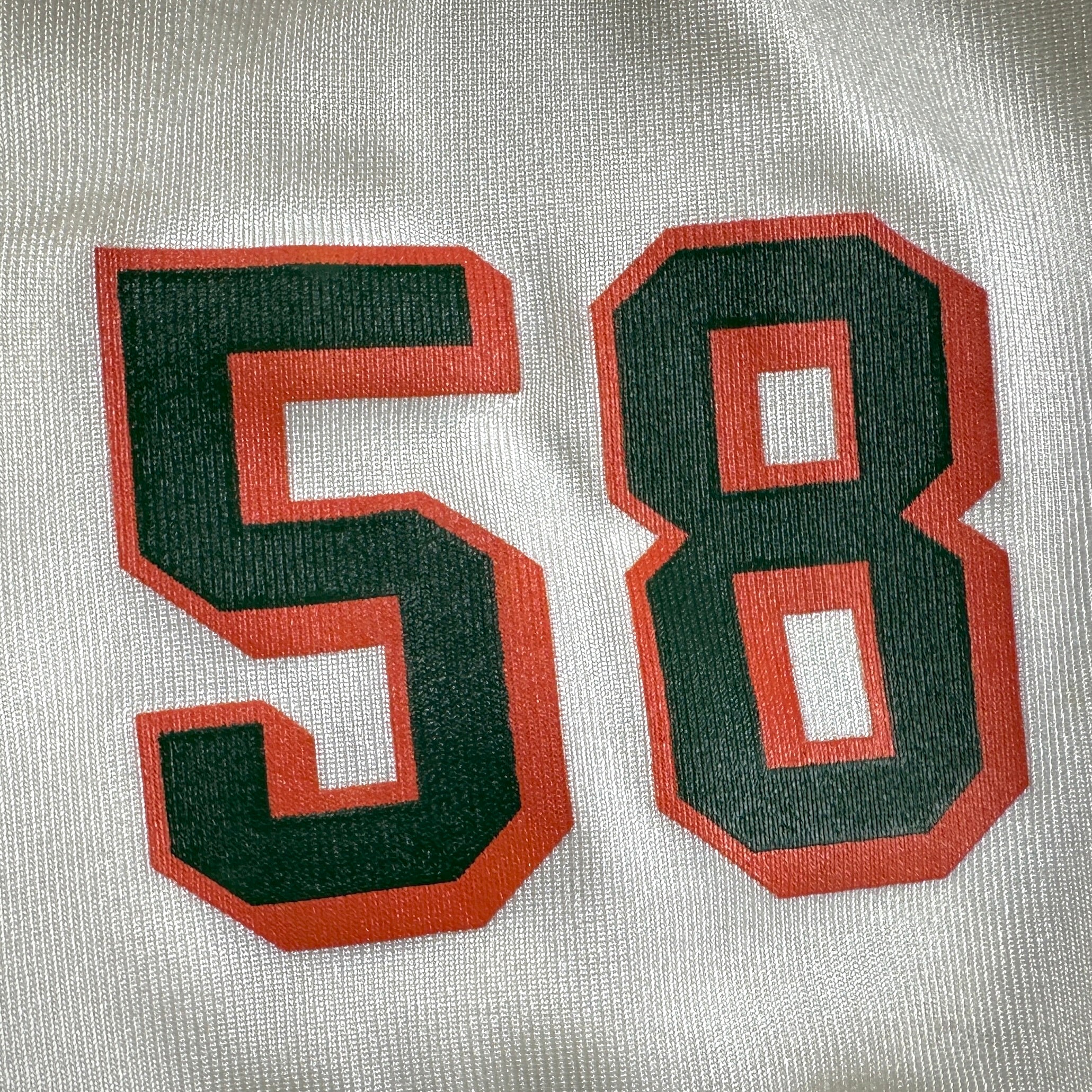 2000 Nike NCAA Game-Used Gator Bowl Jersey Miami Hurricanes Jarrell Weaver Sz. 48 Set 1