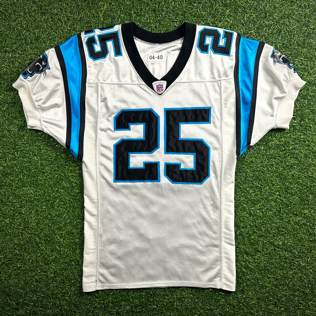 2004 Reebok NFL Game Used Worn Jersey Carolina Panthers Joey Harris Sz 40 Rookie
