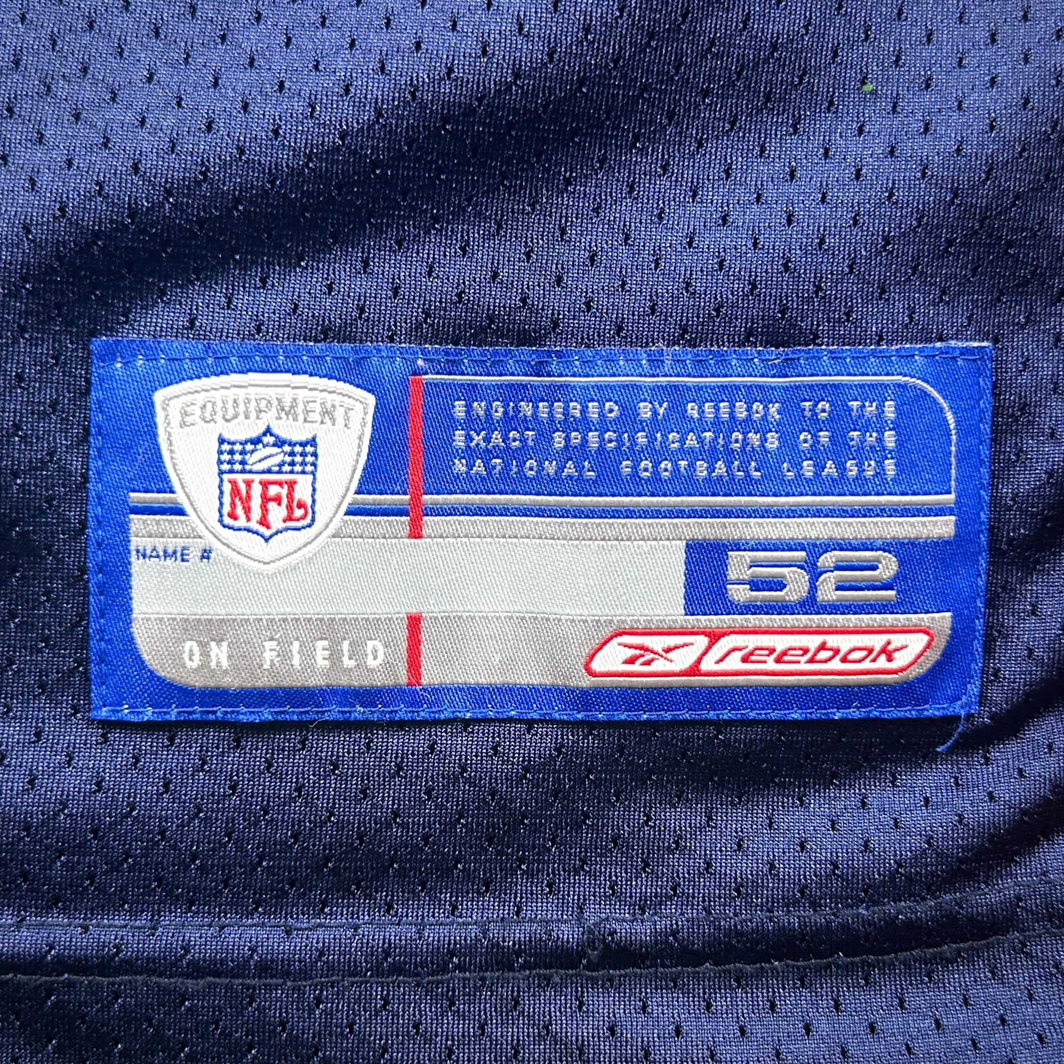 2003 Reebok NFL Authentic Jersey New England Patriots Tom Brady Sz. 52 Super Bowl XXXVIII