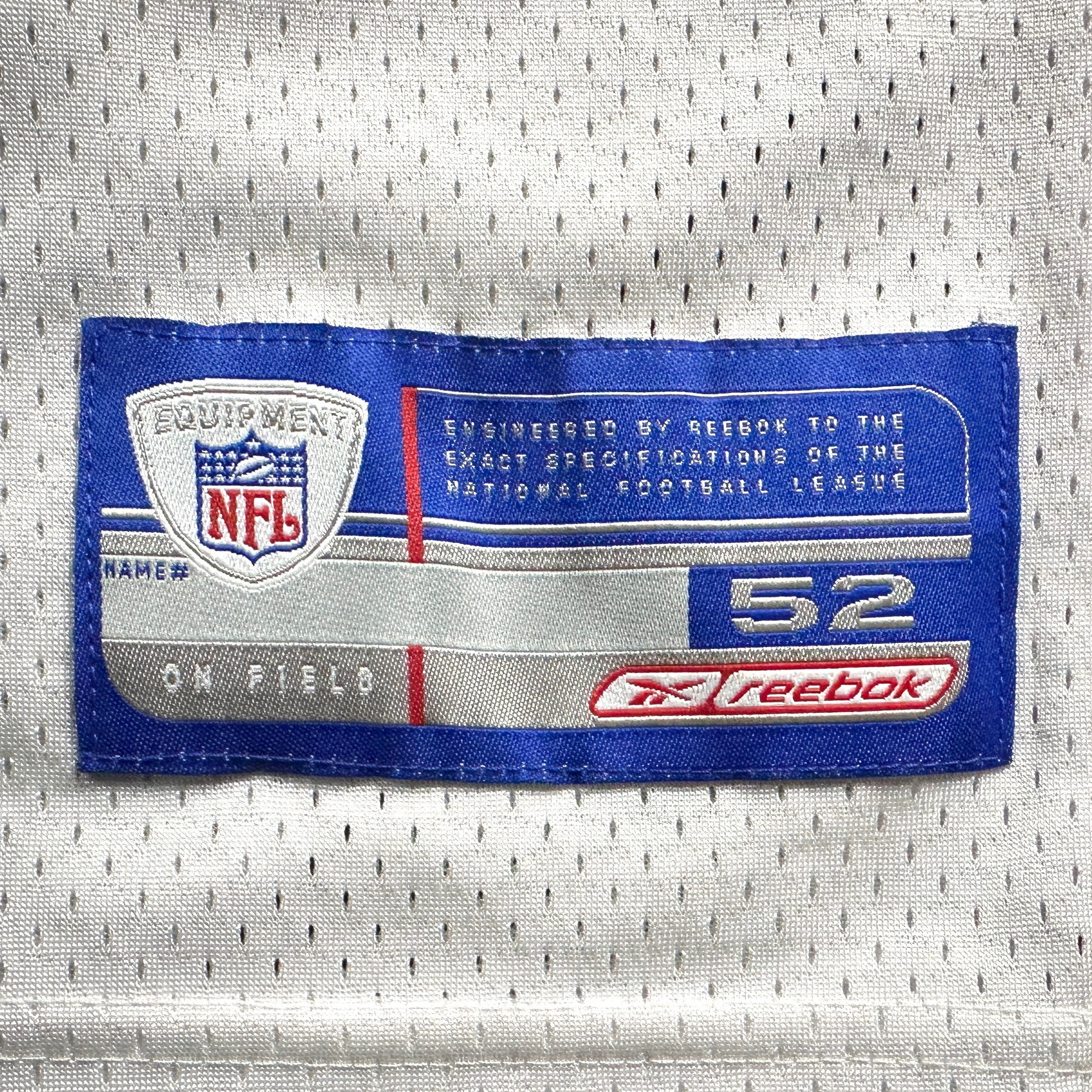 2007 Reebok NFL Authentic Jersey New England Patriots Randy Moss White Away Sz. 52