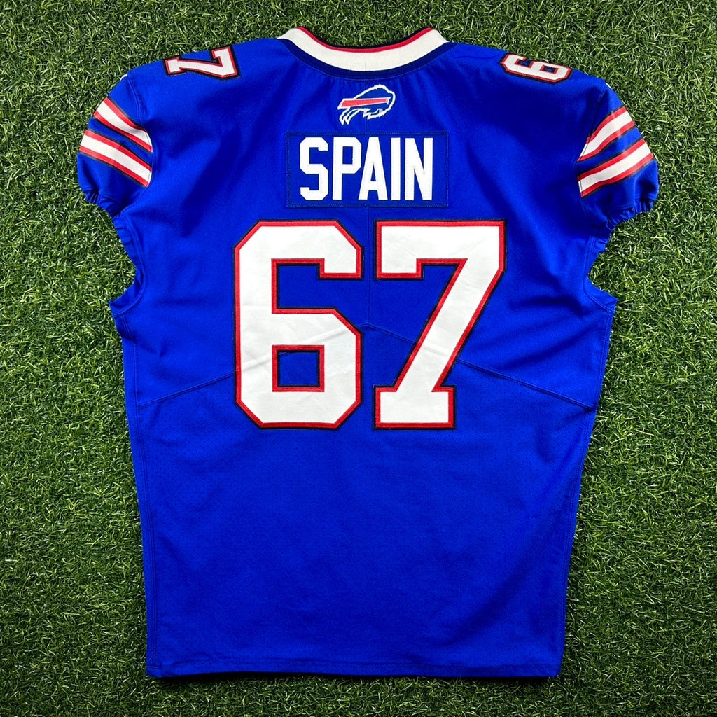 2020 Nike NFL Team-Issued Game Jersey Buffalo Bills Quinton Spain Sz. 50 LINE Team COA