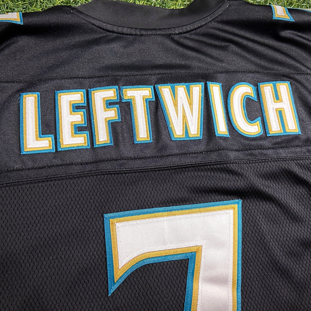2005 Reebok NFL Authentic Jersey Jacksonville Jaguars Byron Leftwich Sz 50 Black