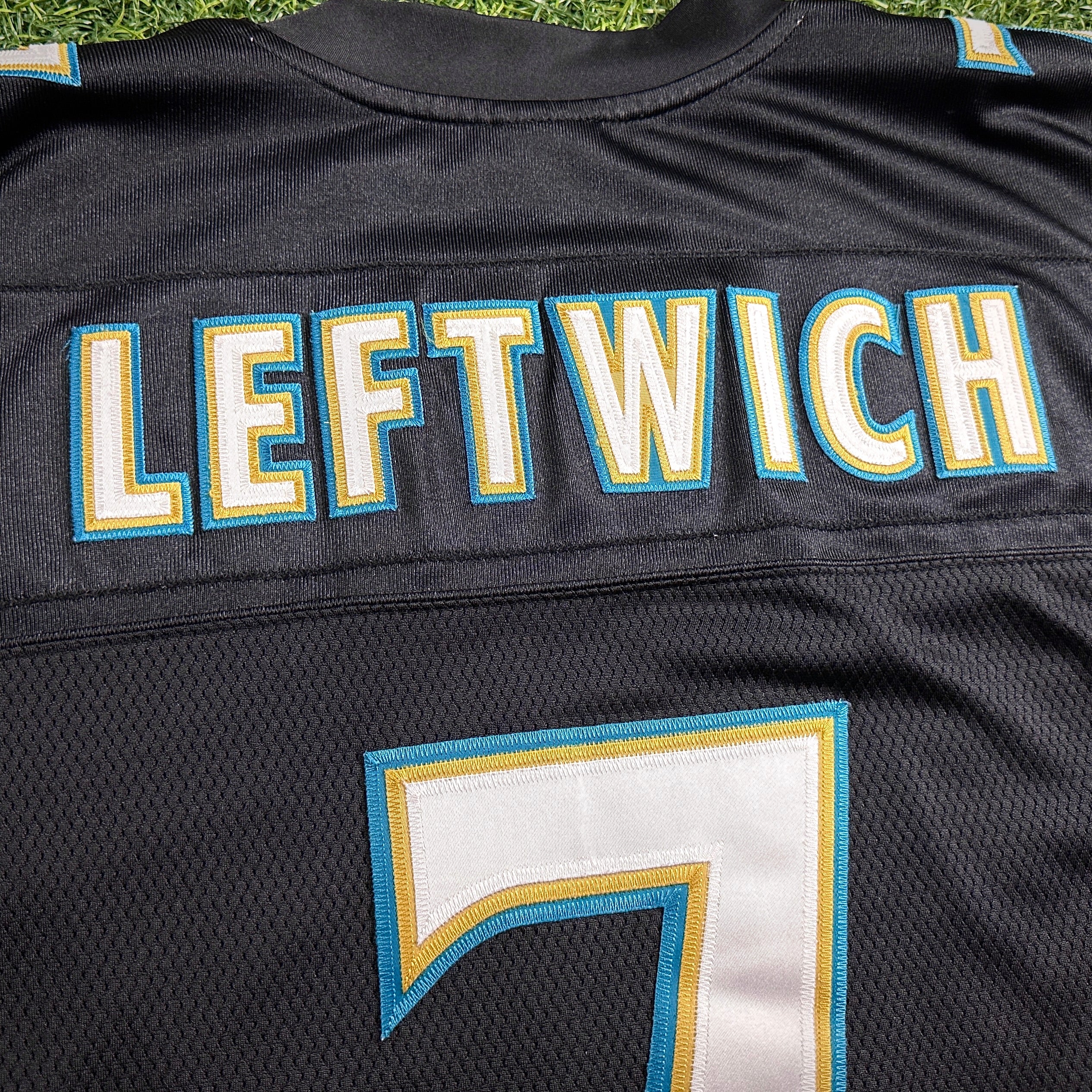 2005 Reebok NFL Authentic Jersey Jacksonville Jaguars Byron Leftwich Sz 50 Black