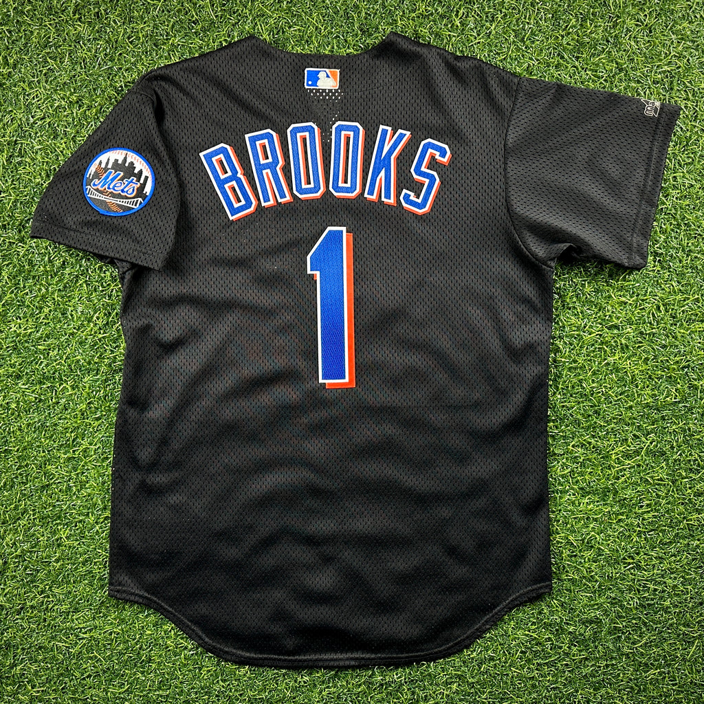 2000 Majestic MLB Jersey New York Mets Garth Brooks Black Sz. M Vintage