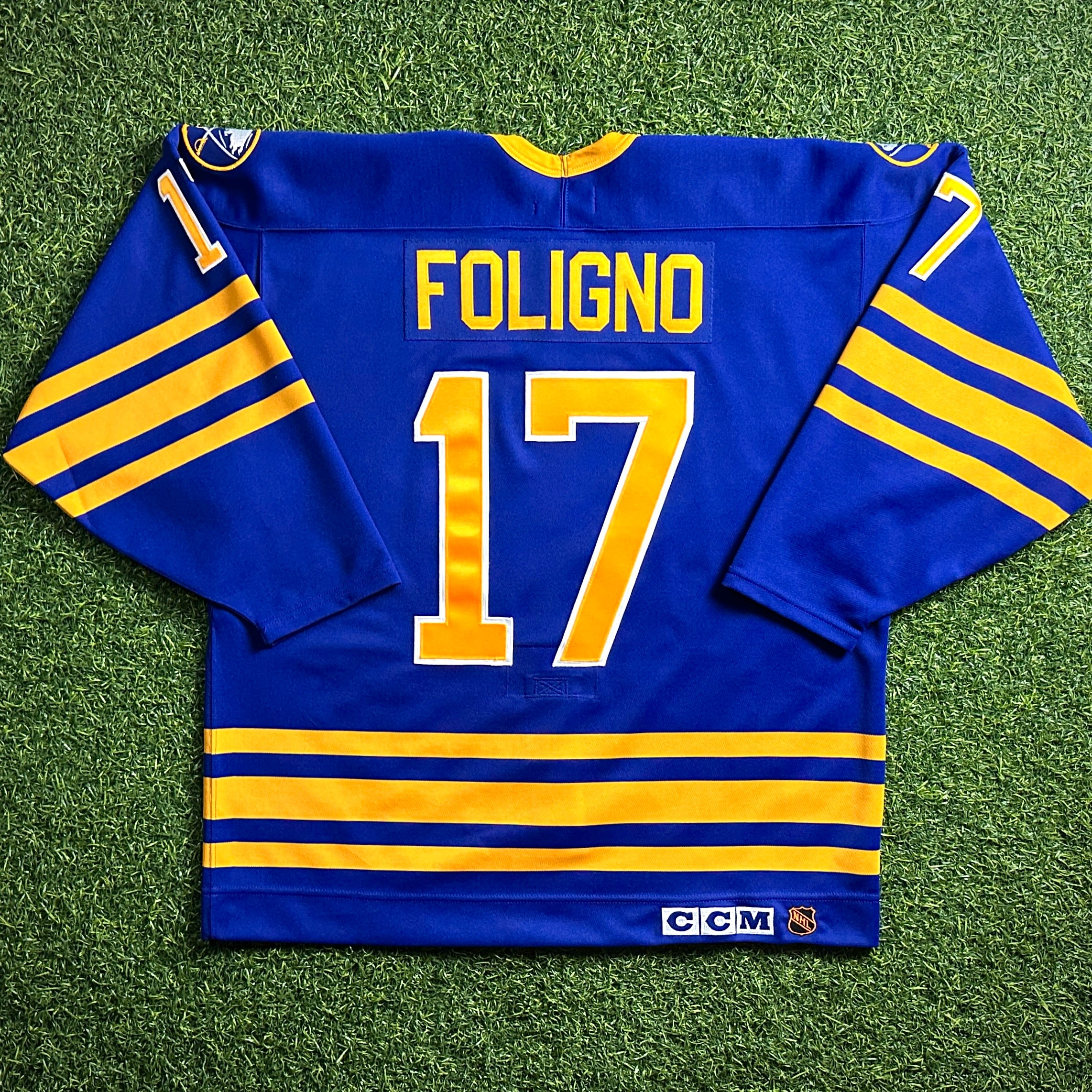 1987 CCM NHL Center Ice Authentic Jersey Buffalo Sabres Mike Foligno 52 Vintage