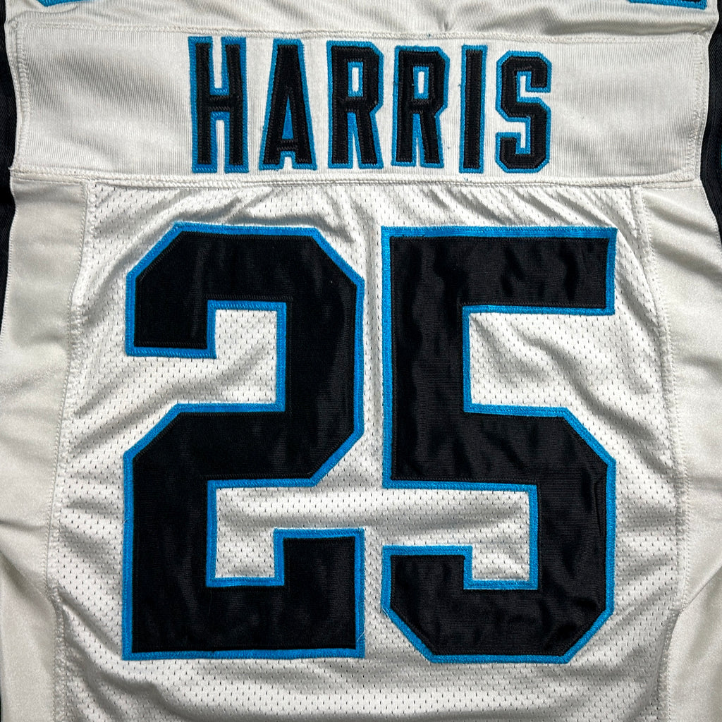 2004 Reebok NFL Game Used Worn Jersey Carolina Panthers Joey Harris Sz 40 Rookie