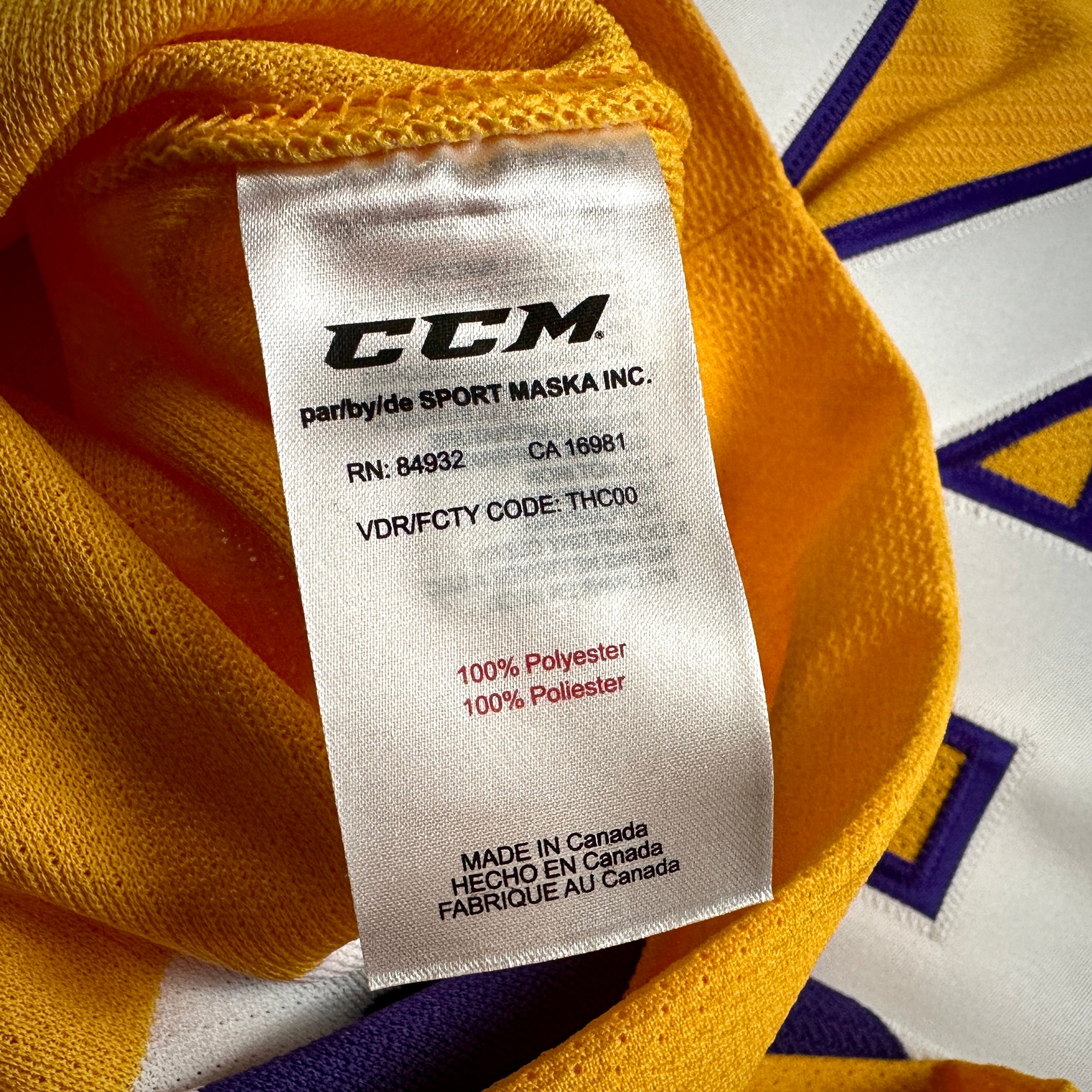 New CCM NHL X NBA Jersey Los Angeles Lakers Kings Kobe Bryant 54 Throwback RIP