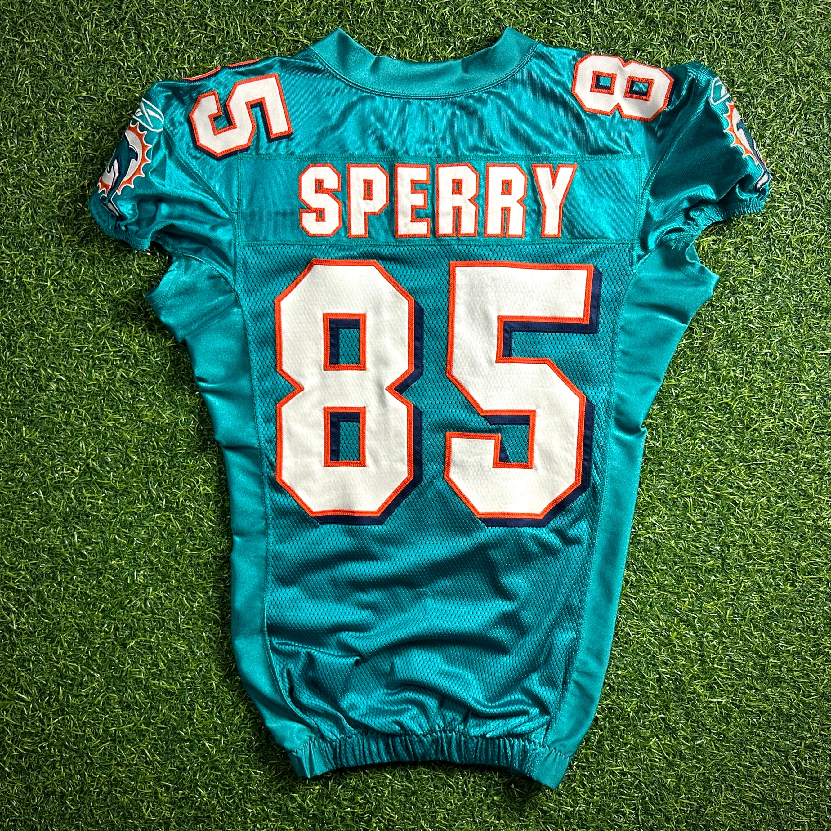 2009 Reebok NFL Authentic Game-Used Miami Dolphins Jersey Kory Sperry Rookie Sz. 46