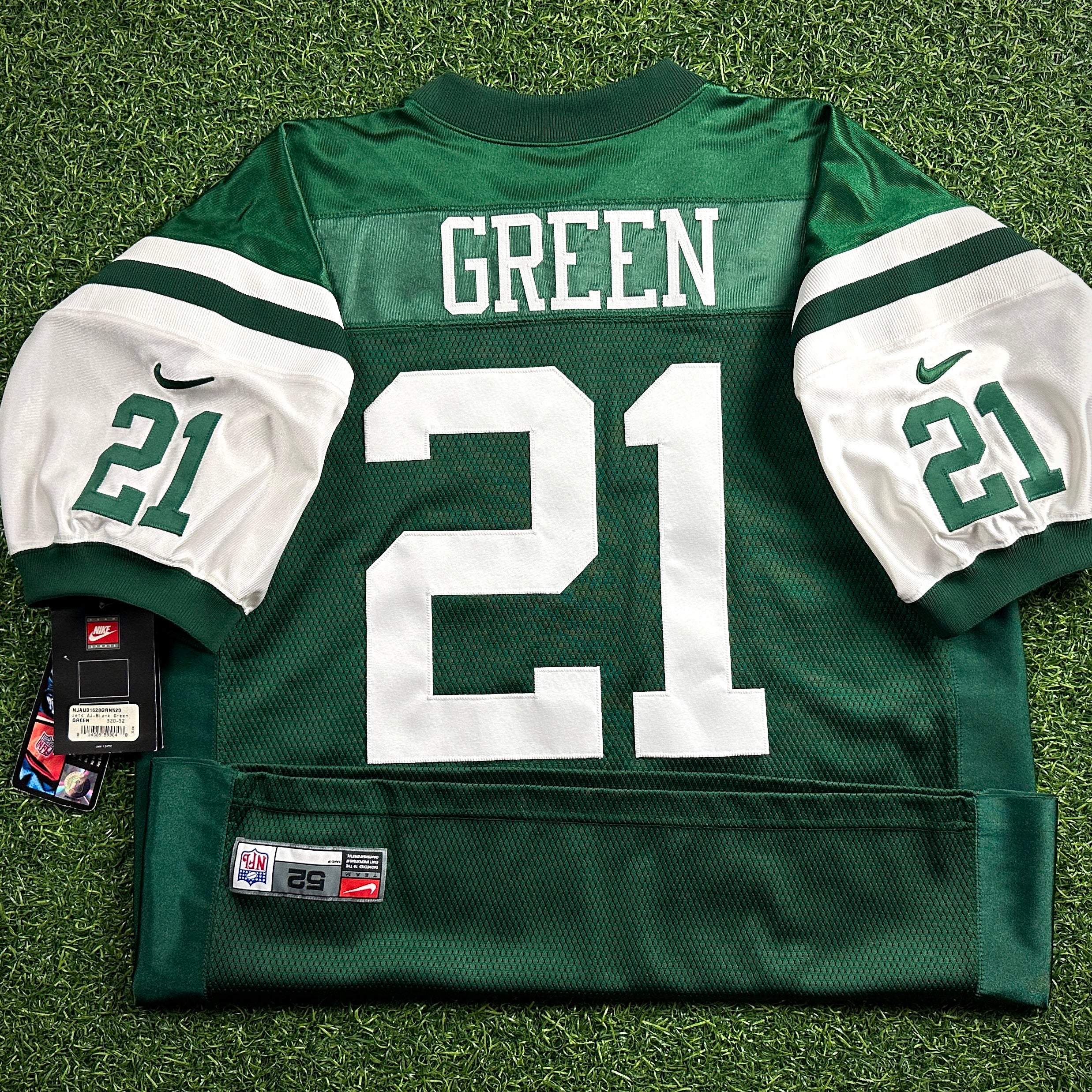 New! 2000 Nike NFL Authentic Jersey New York Jets Victor Green Sz. 52 NWT