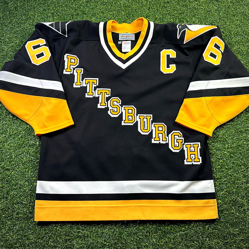 1994 CCM NHL Center Ice Authentic Jersey Pittsburgh Penguins Mario Lemieux Sz. 48 Vintage