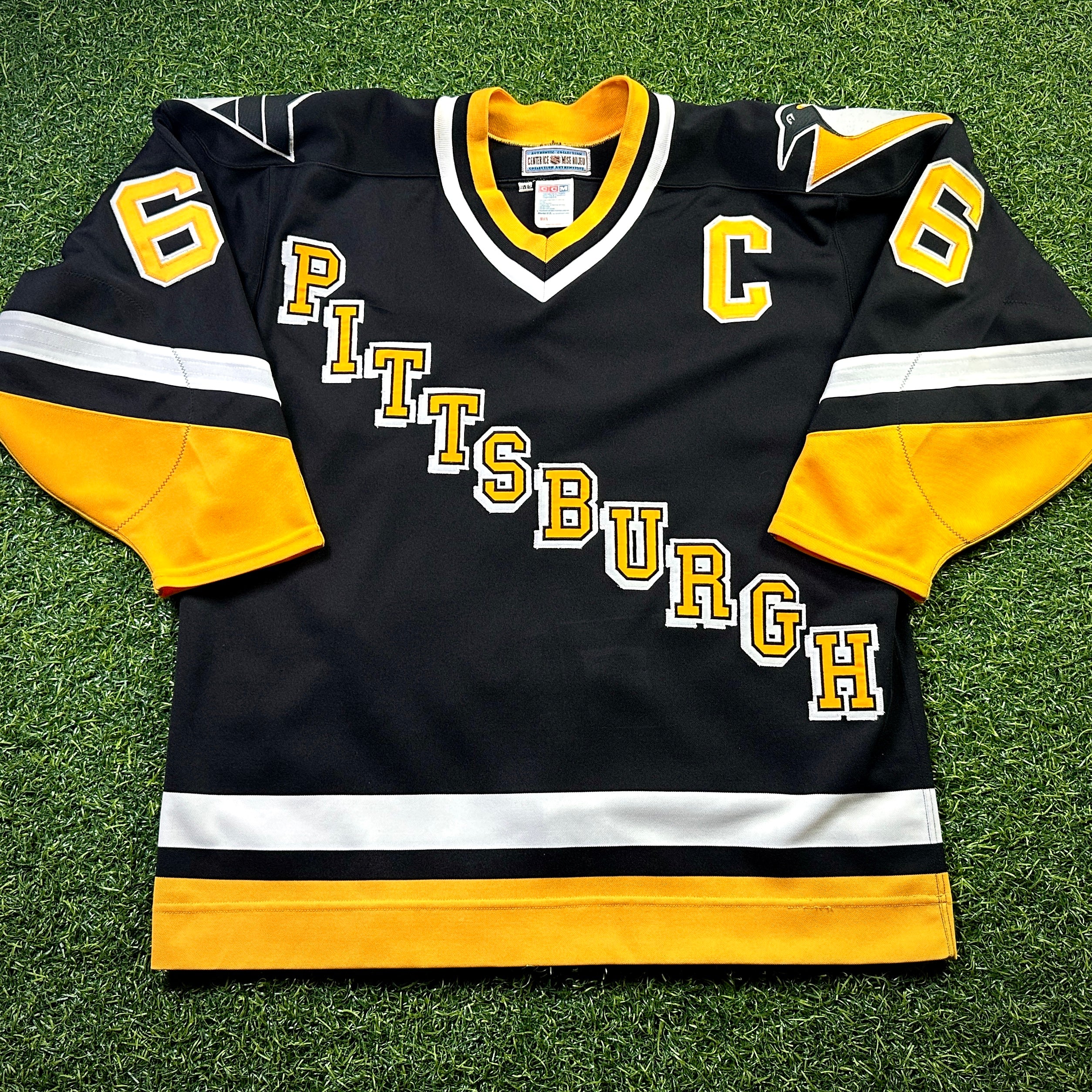 1994 CCM NHL Center Ice Authentic Jersey Pittsburgh Penguins Mario Lemieux Sz. 48 Vintage