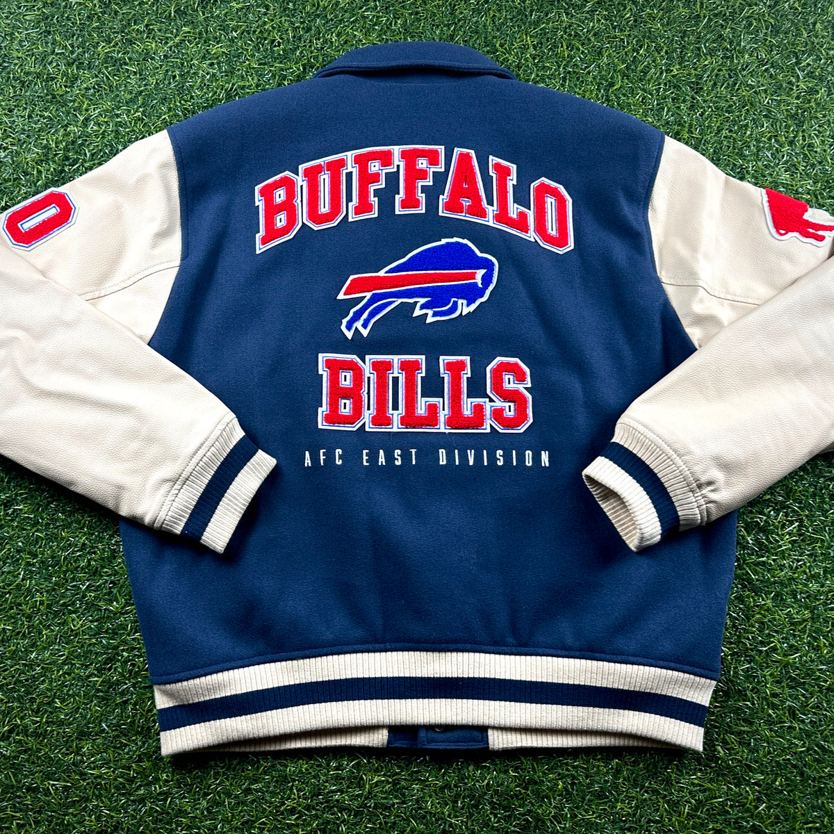 Abercrombie & Fitch NFL Varsity Bomber Jacket Buffalo Bills Sz. L