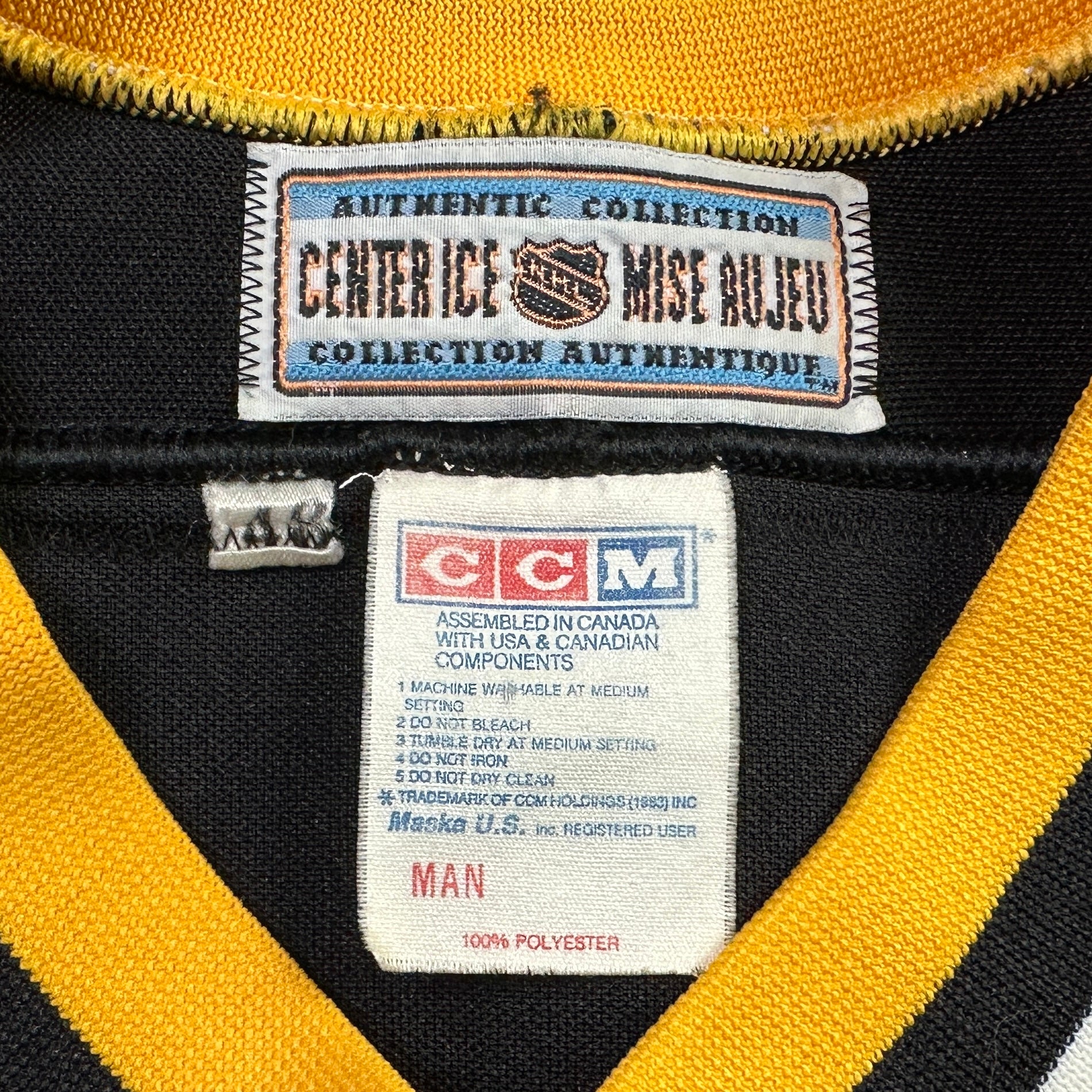1994 CCM NHL Center Ice Authentic Jersey Pittsburgh Penguins Mario Lemieux Sz. 48 Vintage
