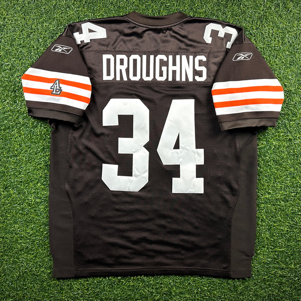 New! 2006 Reebok NFL Authentic Jersey Cleveland Browns Reuben Droughns Sz. 50 Vintage