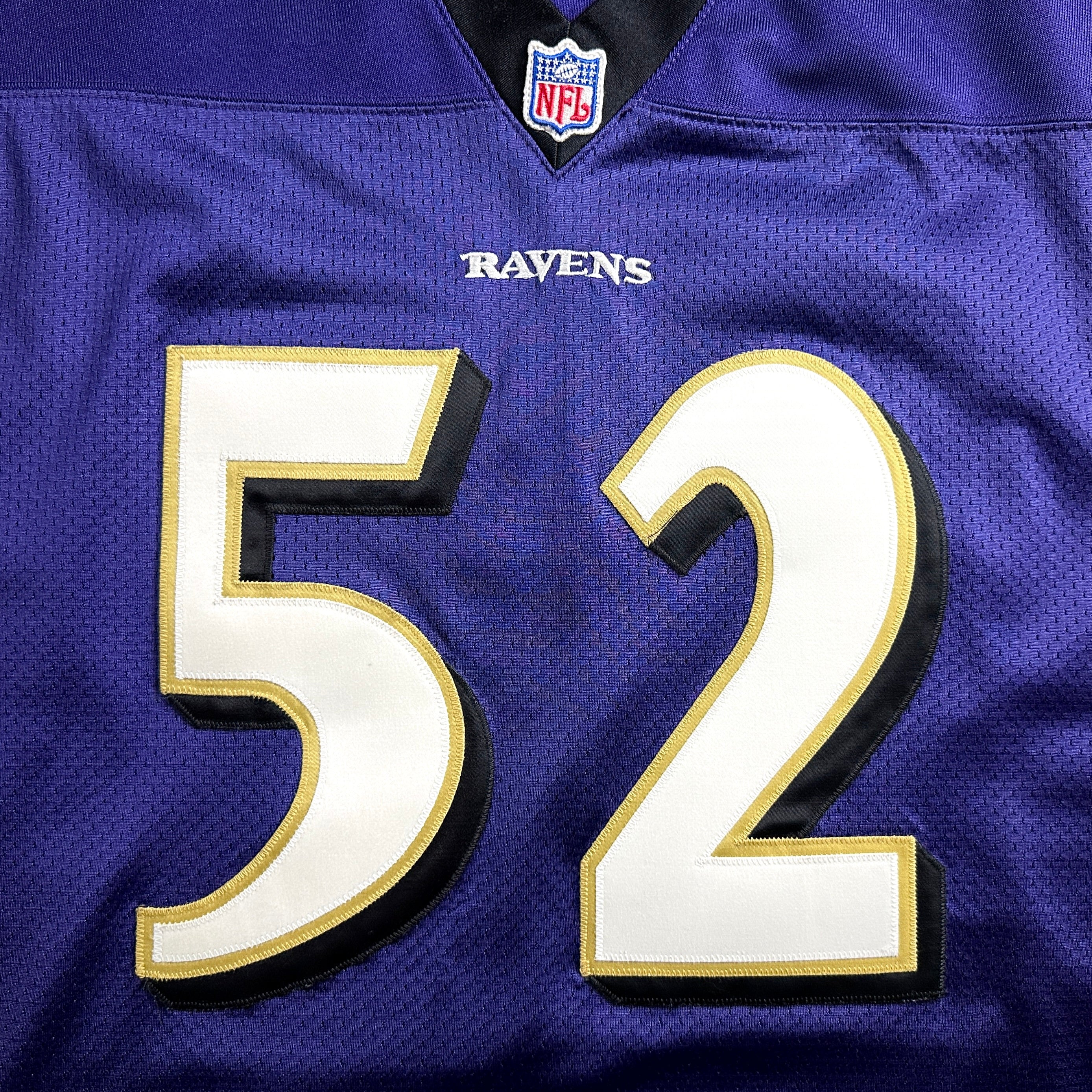 2001 Reebok NFL Authentic Jersey Baltimore Ravens Ray Lewis Sz. 52 Helmet Tag Vintage