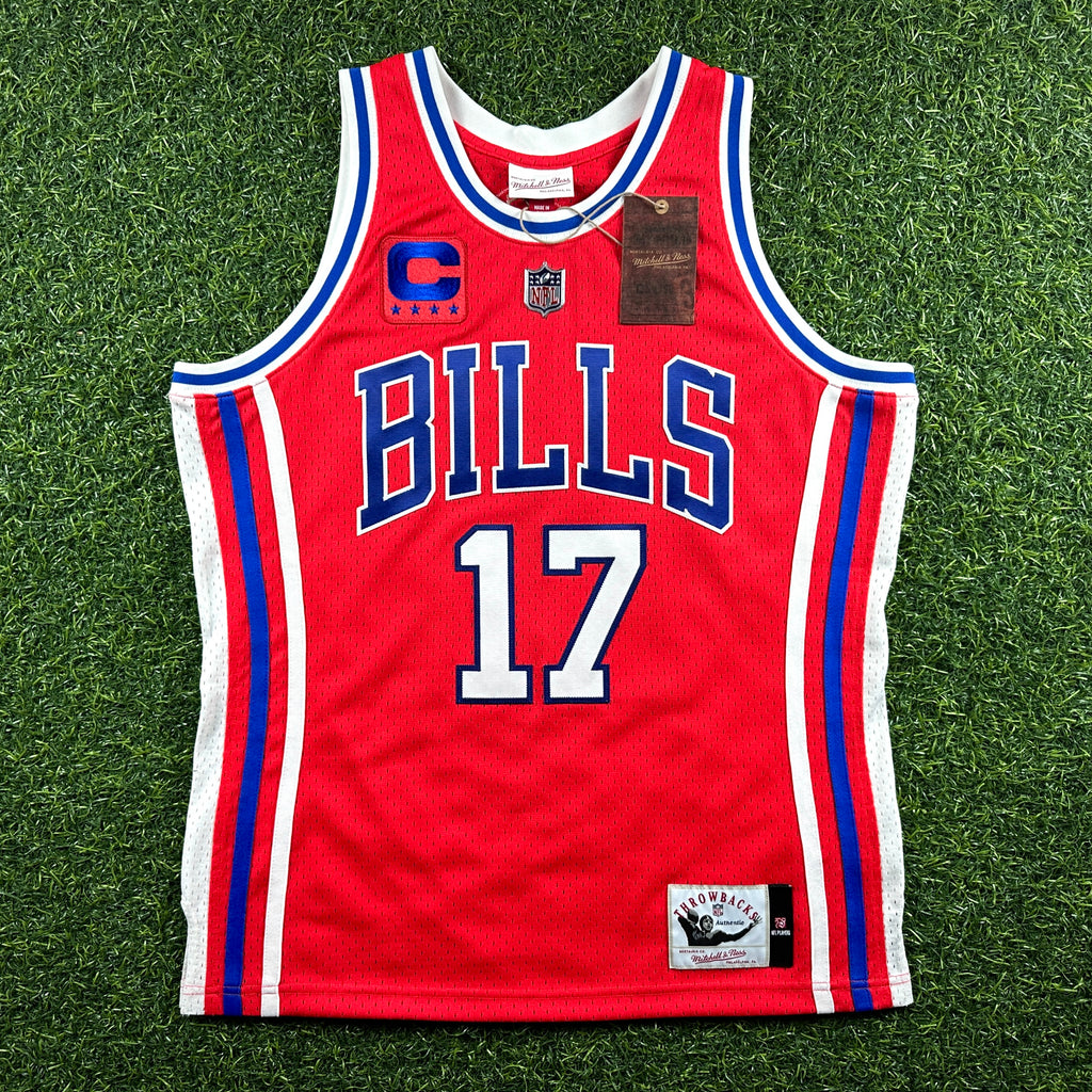 Mitchell & Ness NFL Authentic Buffalo Bills Custom Basketball Jersey Josh Allen Sz. L
