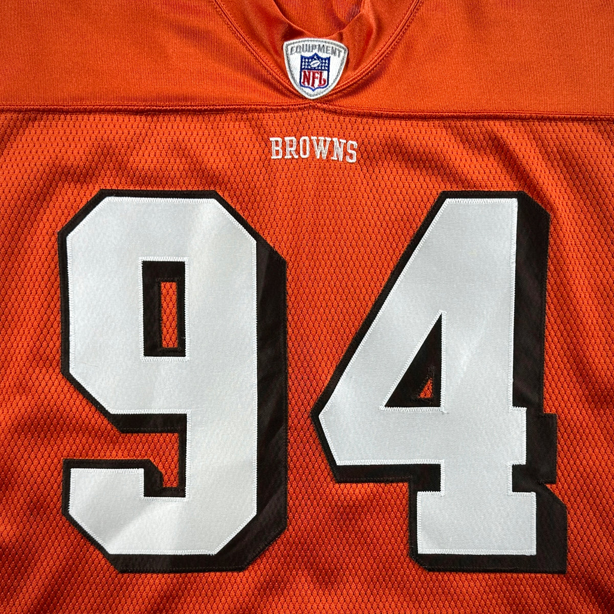 2003 Reebok NFL Authentic Team-Issued Jersey Cleveland Browns Gerard Warren Sz. 46 Orange Alternate