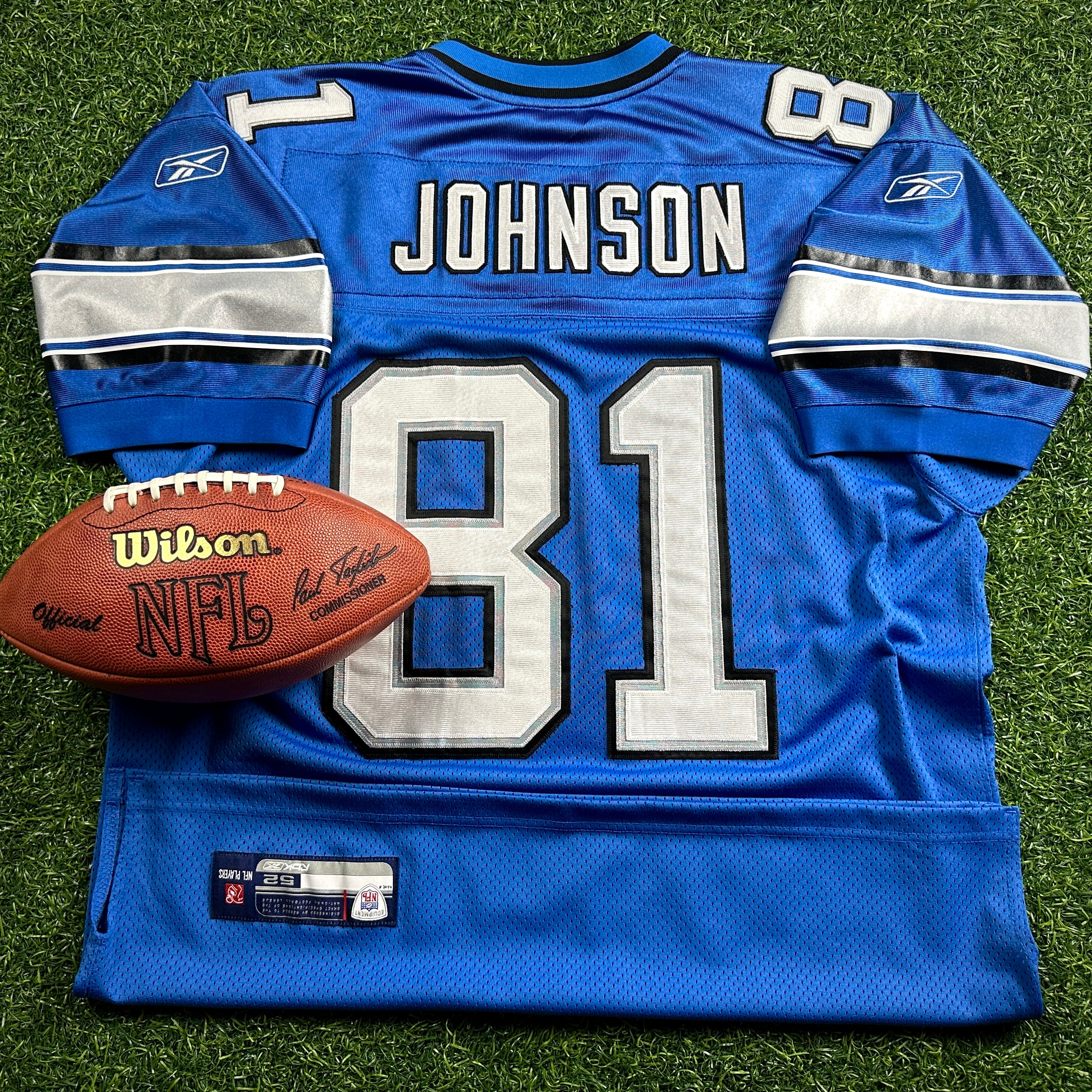 2007 Reebok NFL Authentic Jersey Detroit Lions Calvin Johnson Sz. 52 Rookie Throwback