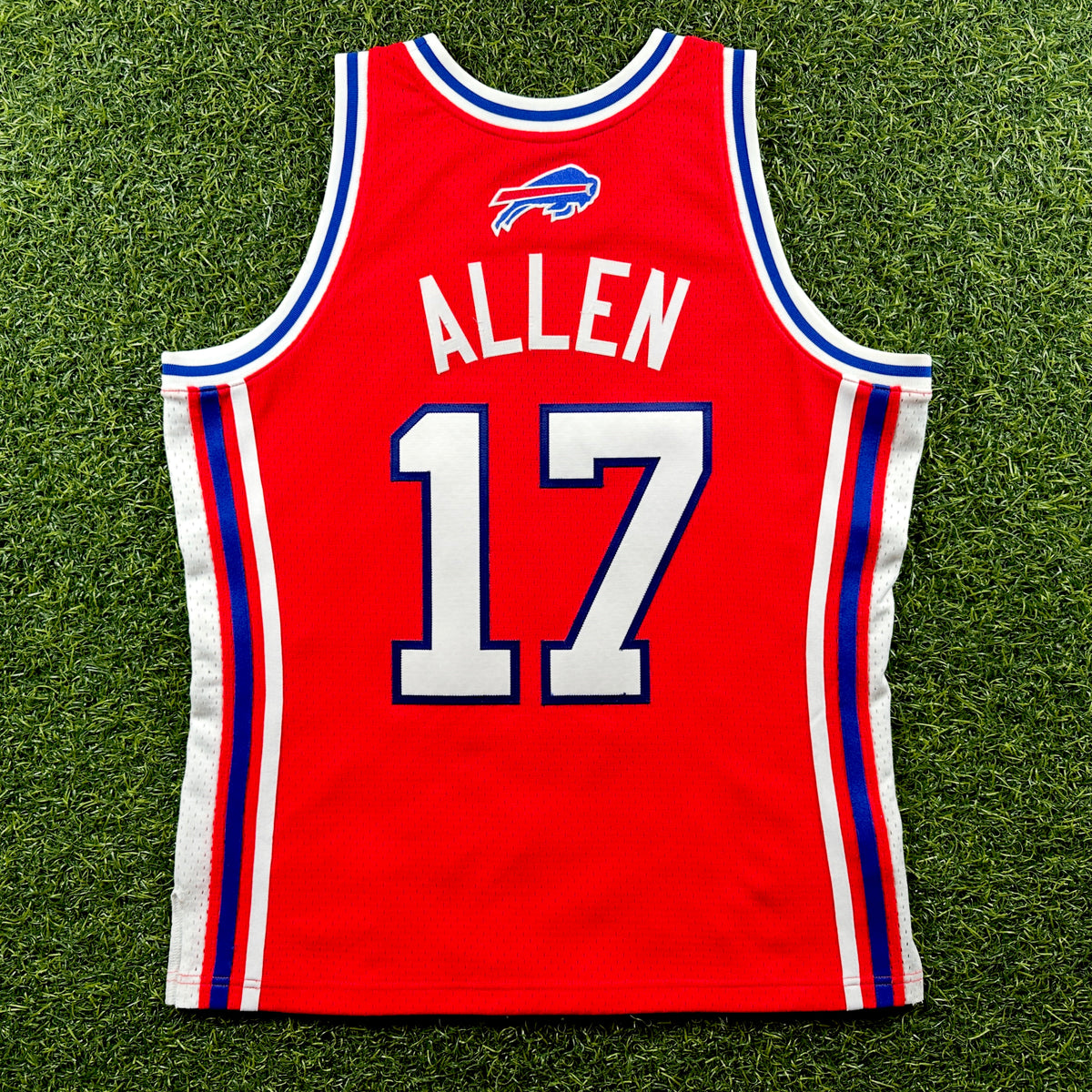 Mitchell & Ness NFL Authentic Buffalo Bills Custom Basketball Jersey Josh Allen Sz. L