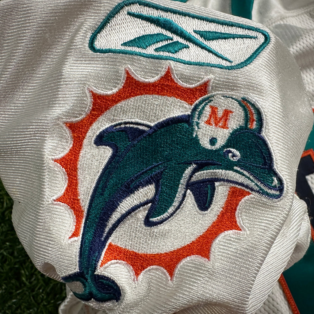 2003 Reebok NFL Game Used Worn Jersey Miami Dolphins Brad Bedell Sz. 50 Vintage