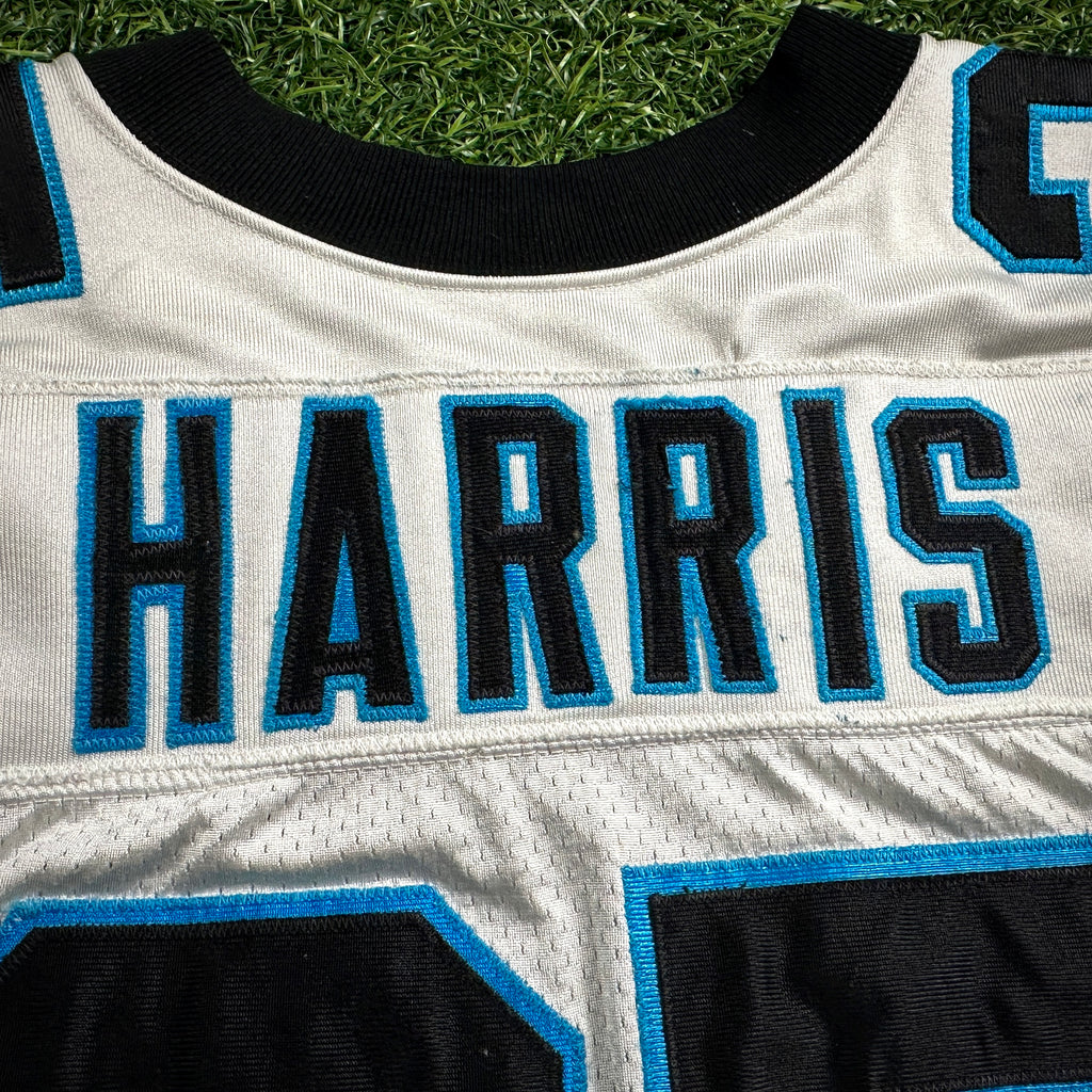 2004 Reebok NFL Game Used Worn Jersey Carolina Panthers Joey Harris Sz 40 Rookie