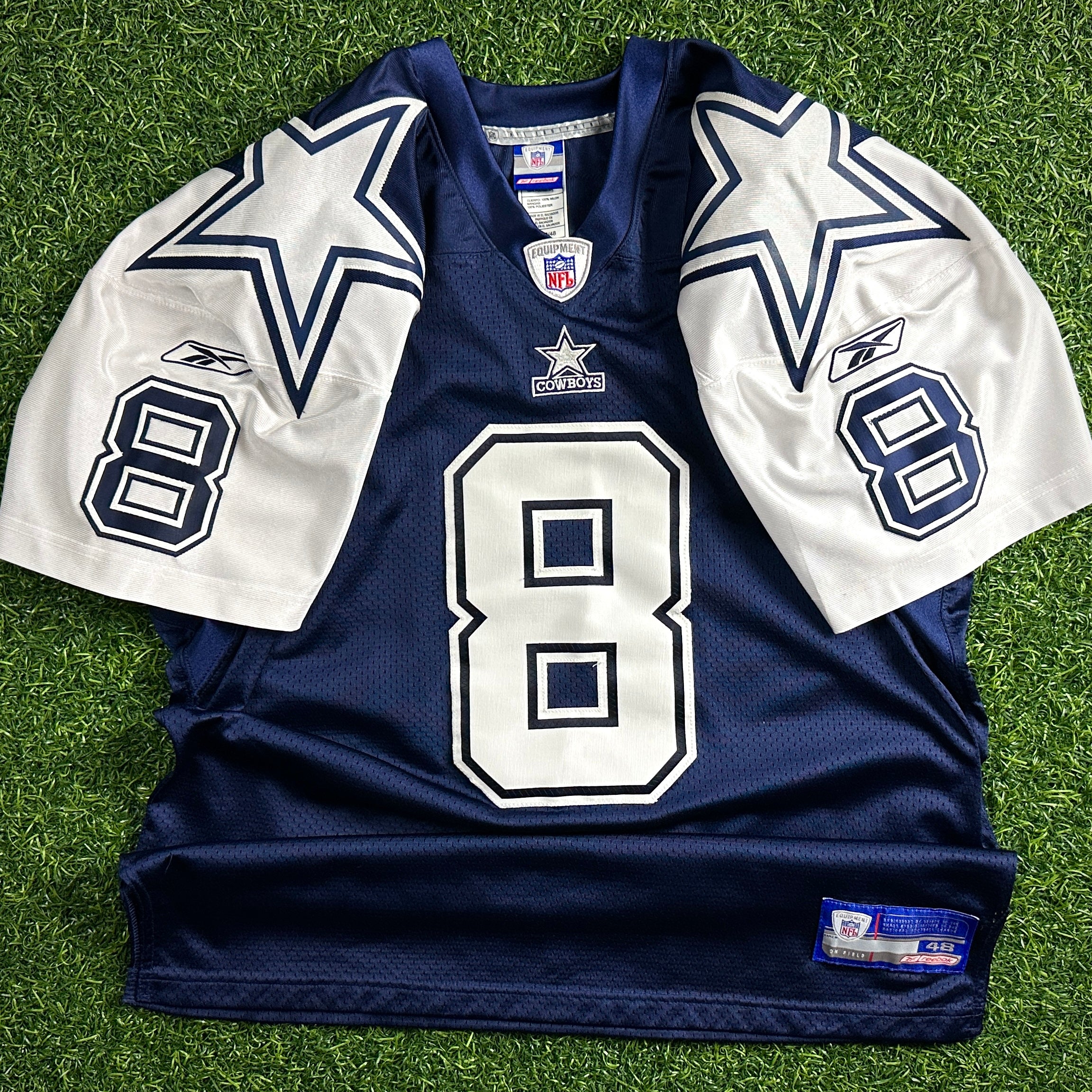 Reebok NFL Authentic Jersey Dallas Cowboys Troy Aikman 48 Throwback Double Star