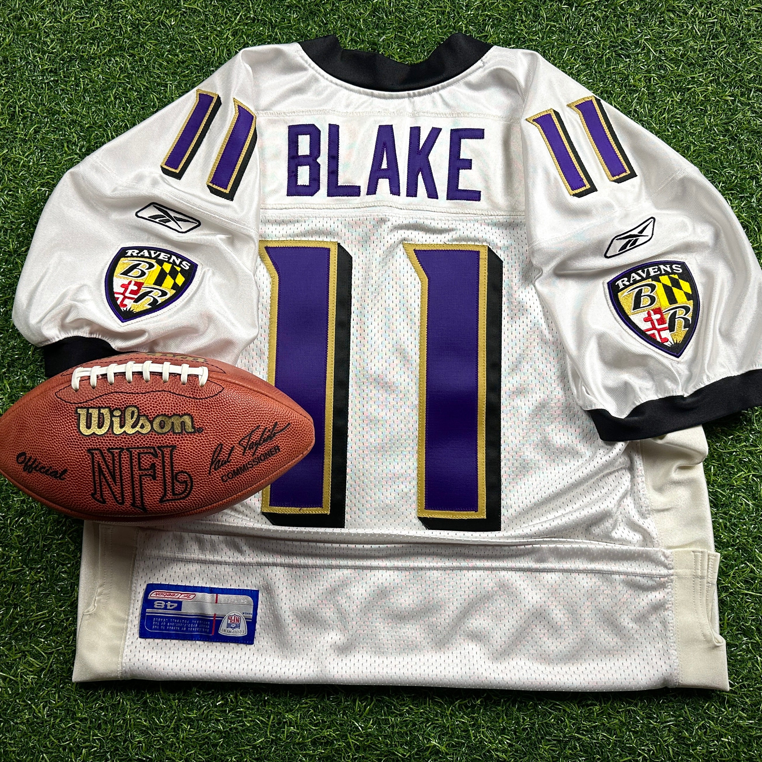 2002 Reebok NFL Authentic Jersey Baltimore Ravens Jeff Blake Sz. 48 Vintage QB