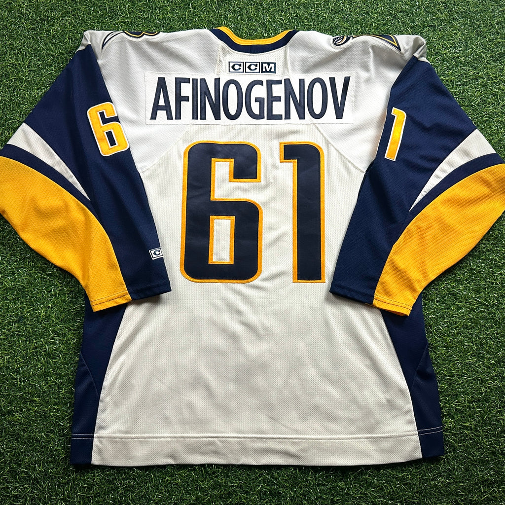 2006 CCM NHL Jersey Buffalo Sabres Maxim Afinogenov Sz. L Slug Vintage White