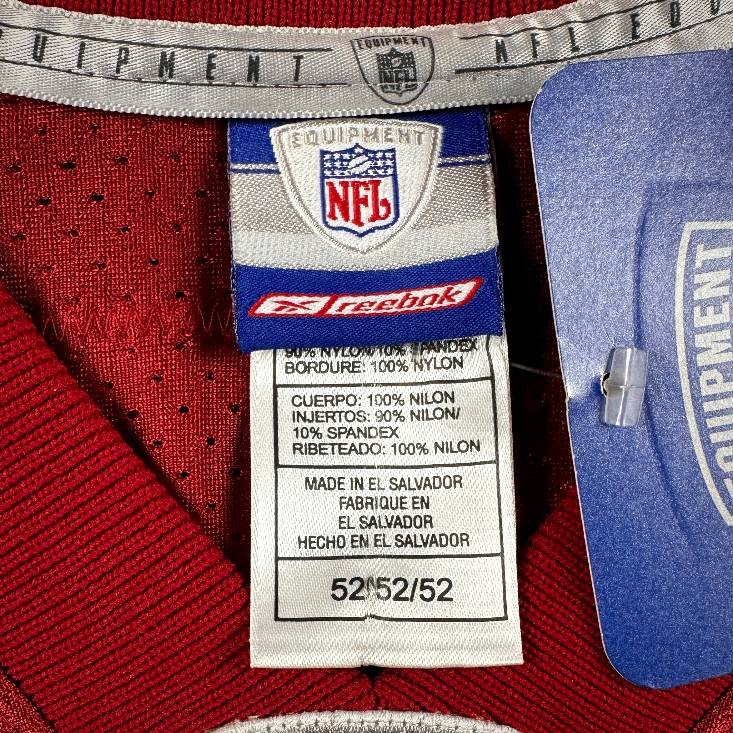 New! 2002 Reebok NFL Authentic Jersey San Francisco 49ers Terrell Owens Sz 52
